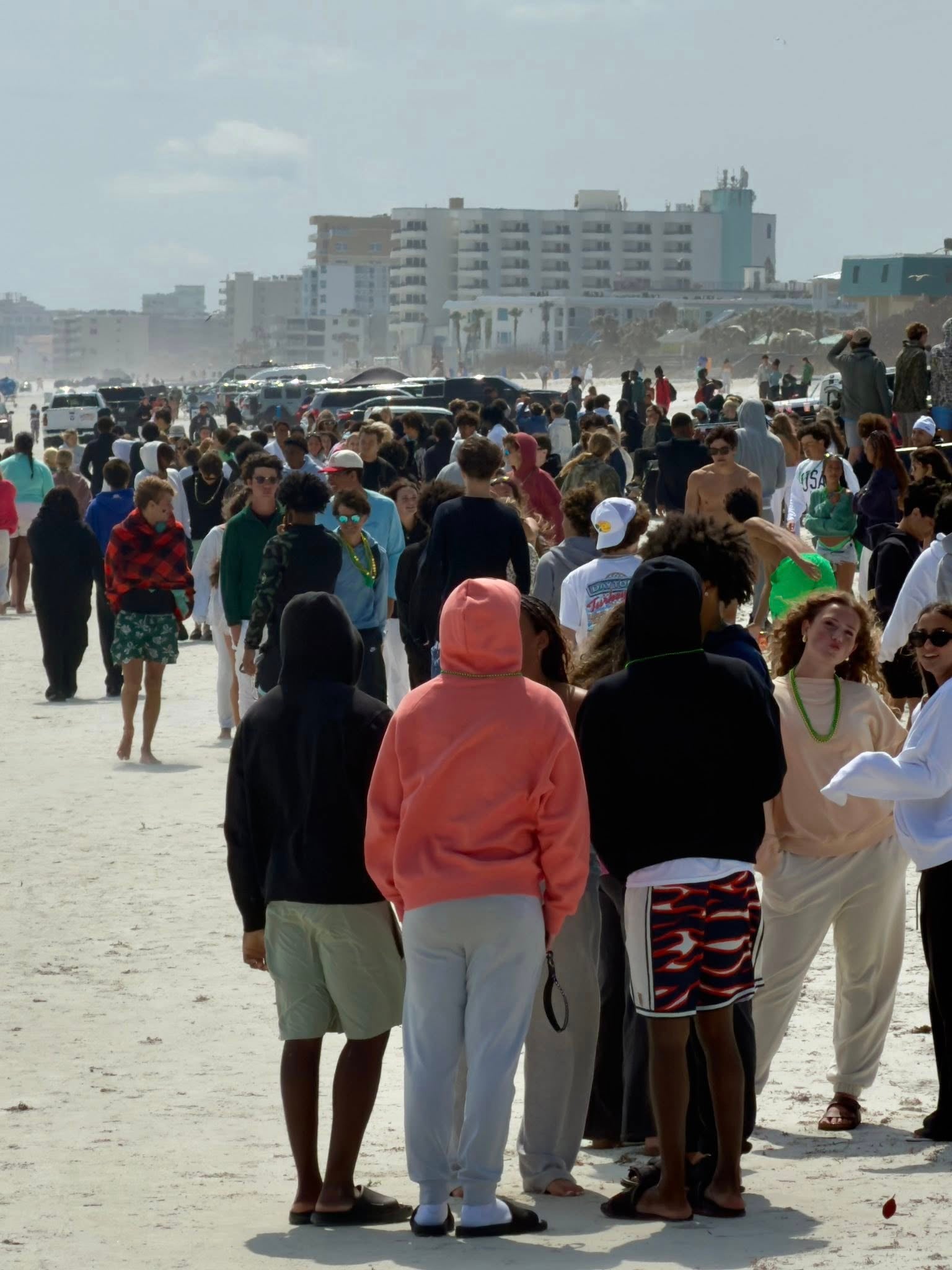 Crowds gather at New Smyrna Beach for spring break celebrations