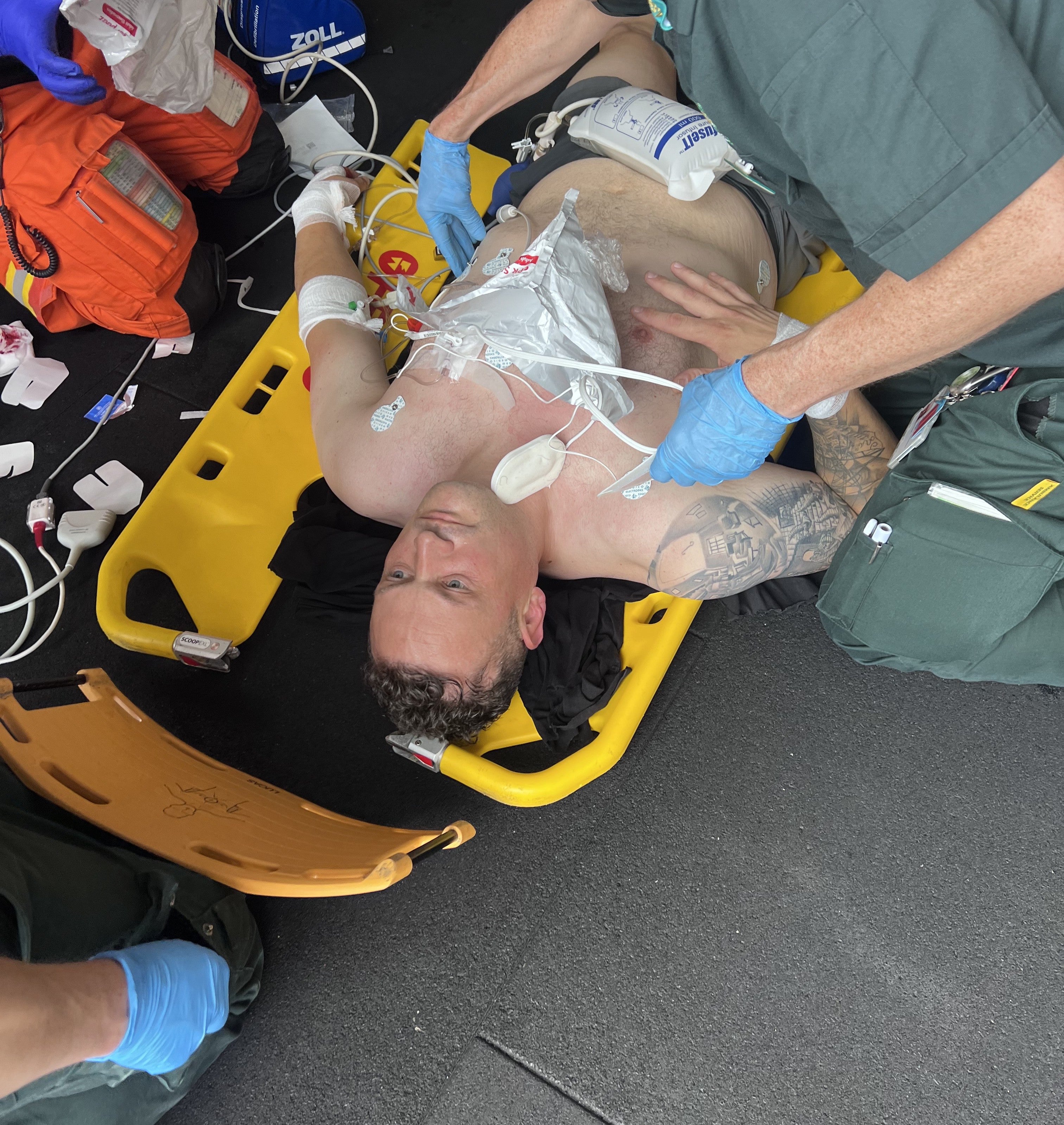 He learned that the cause of his cardiac arrest was 