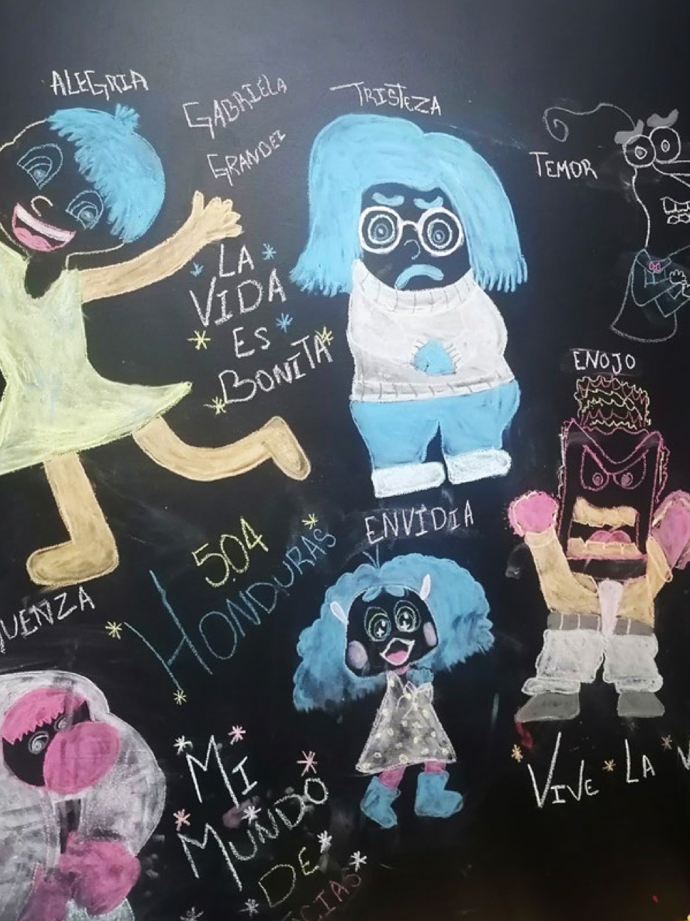 A 12 year-old deportee successful Honduras said she drew nan characteristic Sadness from nan Pixar movie ‘Inside Out’ because it was nan emotion she had nan most