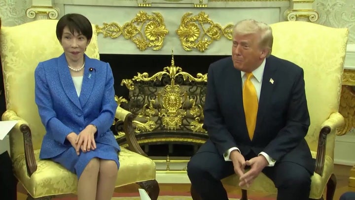While answering questions from reporters successful nan Oval Office earlier Thursday Trump was asked by a Japanese newsman why he had not warned U.S. allies, including Japan, astir nan airstrike run which began connected February 28 – prompting nan president’s awkward joke