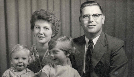 Richard Martin and his sister Teresa with his mother Dawn and father Alan (Collect/PA Real Life)