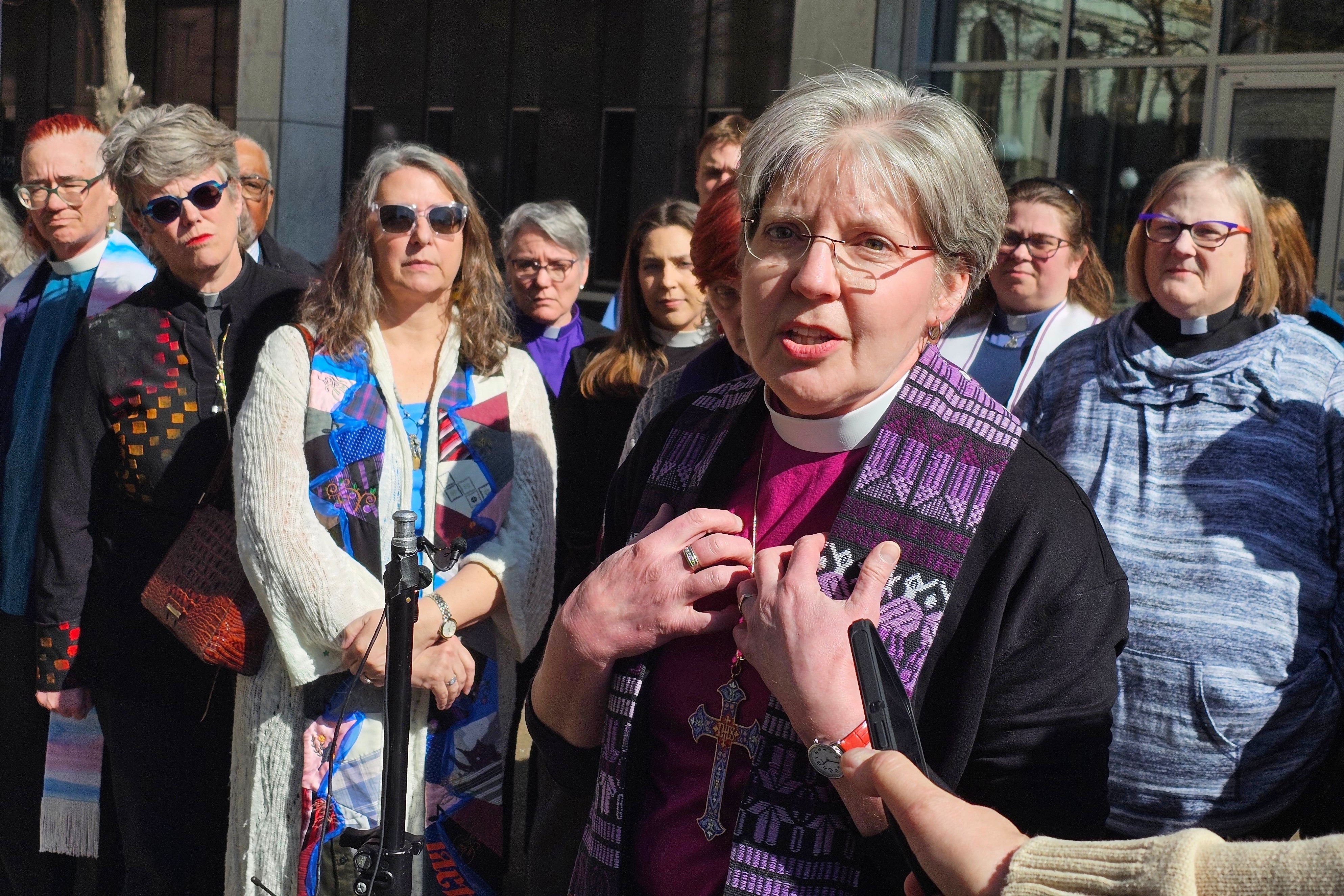‘The trauma that families are going through, and individuals are going through, astatine these times is exorbitant. And truthful to beryllium capable to meet group successful those needs, that’s very overmuch astatine nan core, nan bosom and psyche of what we do arsenic ministers of each different traditions,’ Bishop Jennifer Nagel said