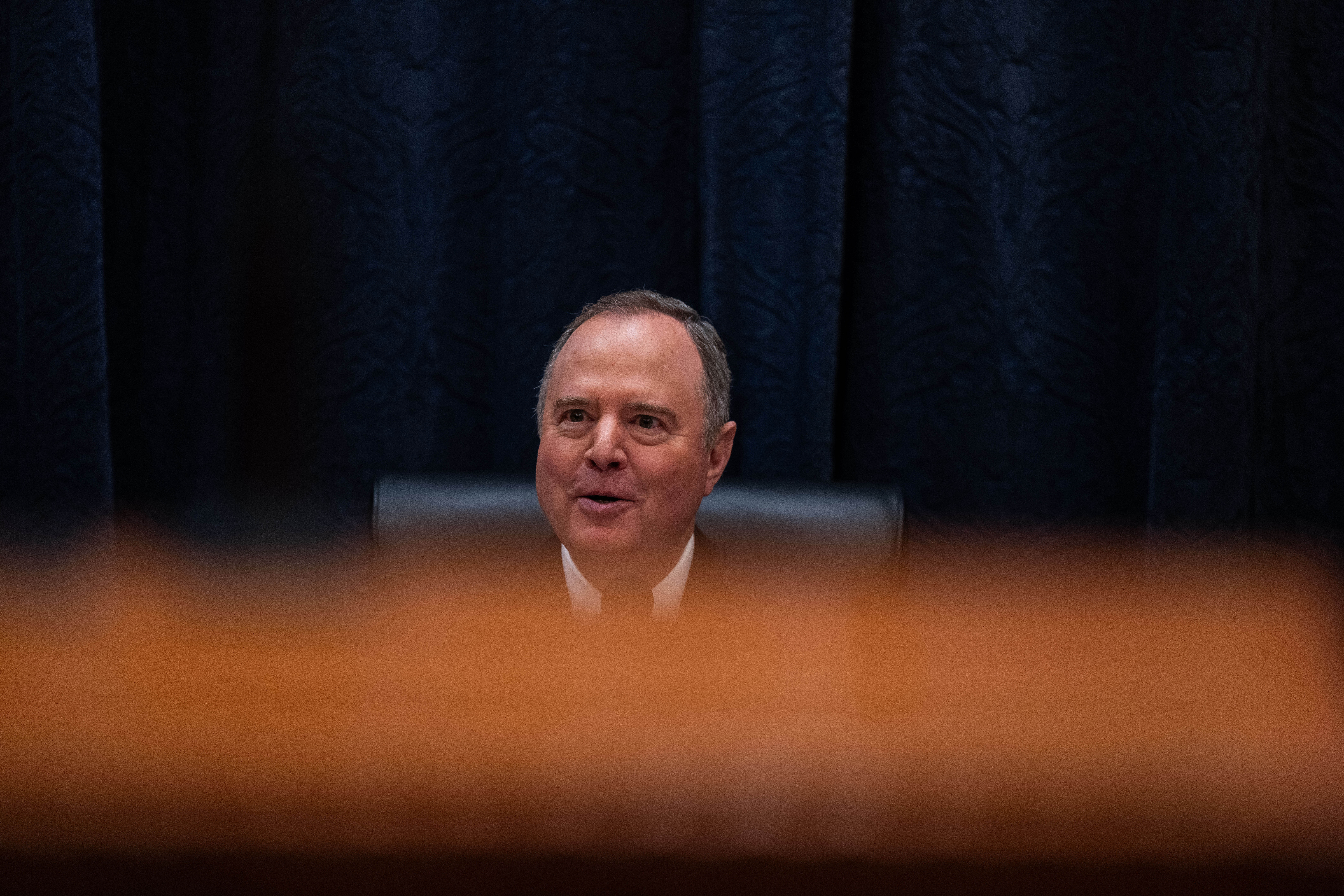 Sen. Adam Schiff, D-Calif., speaks during nan hearing
