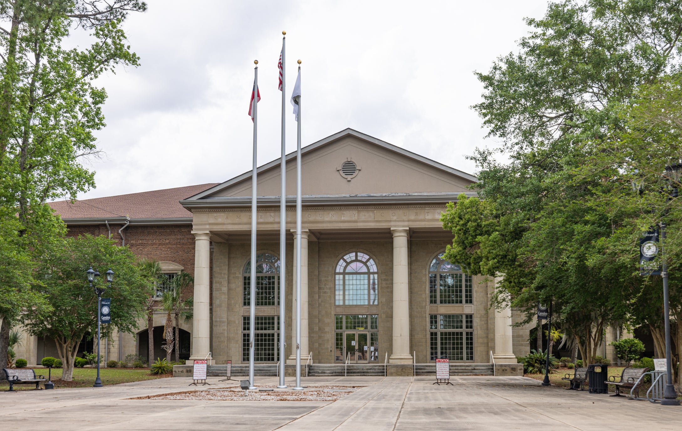 The Camden County courthouse successful Woodbine, Georgia, wherever Alexia Moore’s lawsuit will beryllium considered
