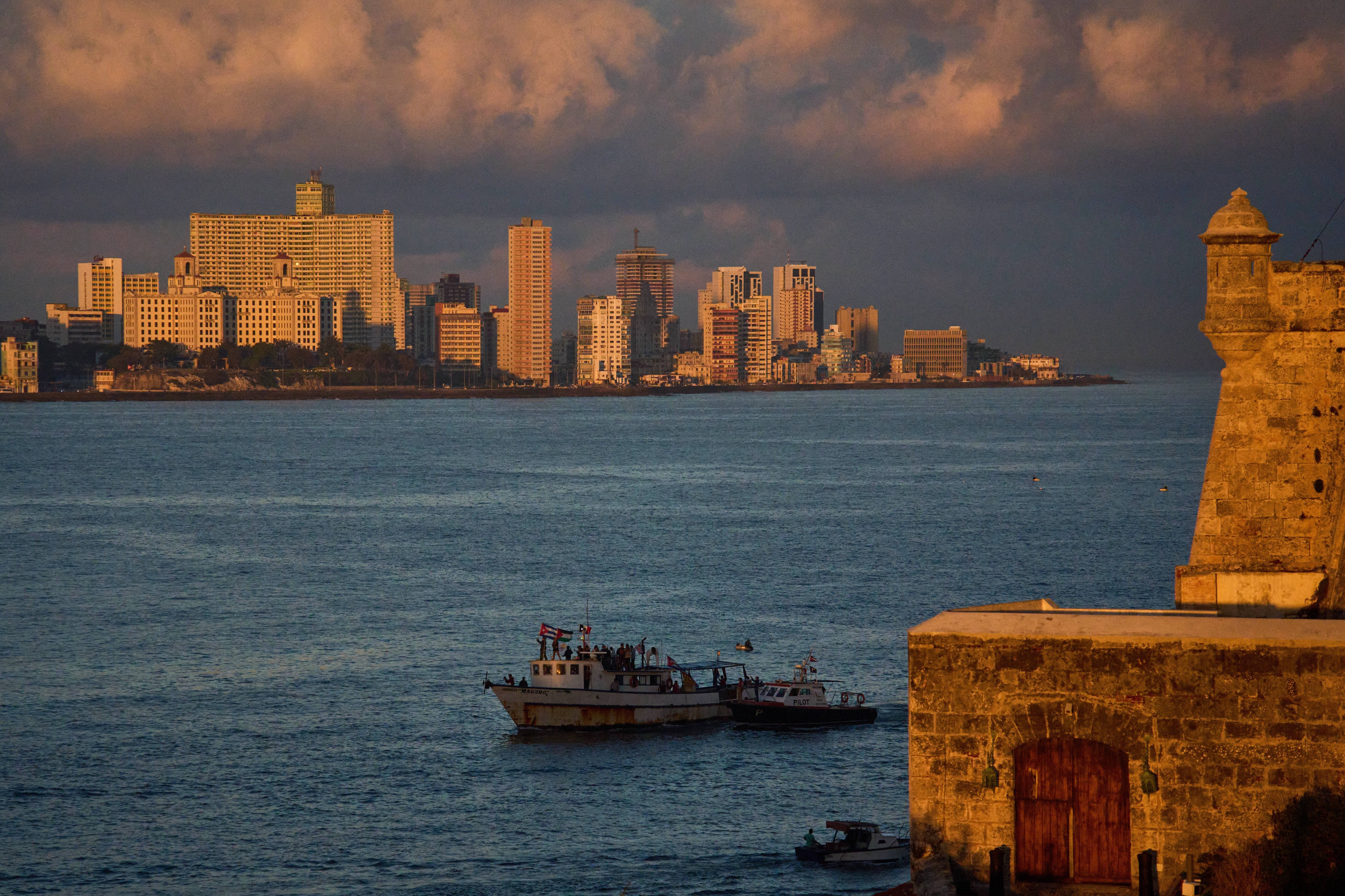 Some 30 group were aboard nan first of 3 ships expected to get successful Cuba arsenic it grapples pinch terrible blackouts, a crumbling powerfulness grid and a US power blockade
