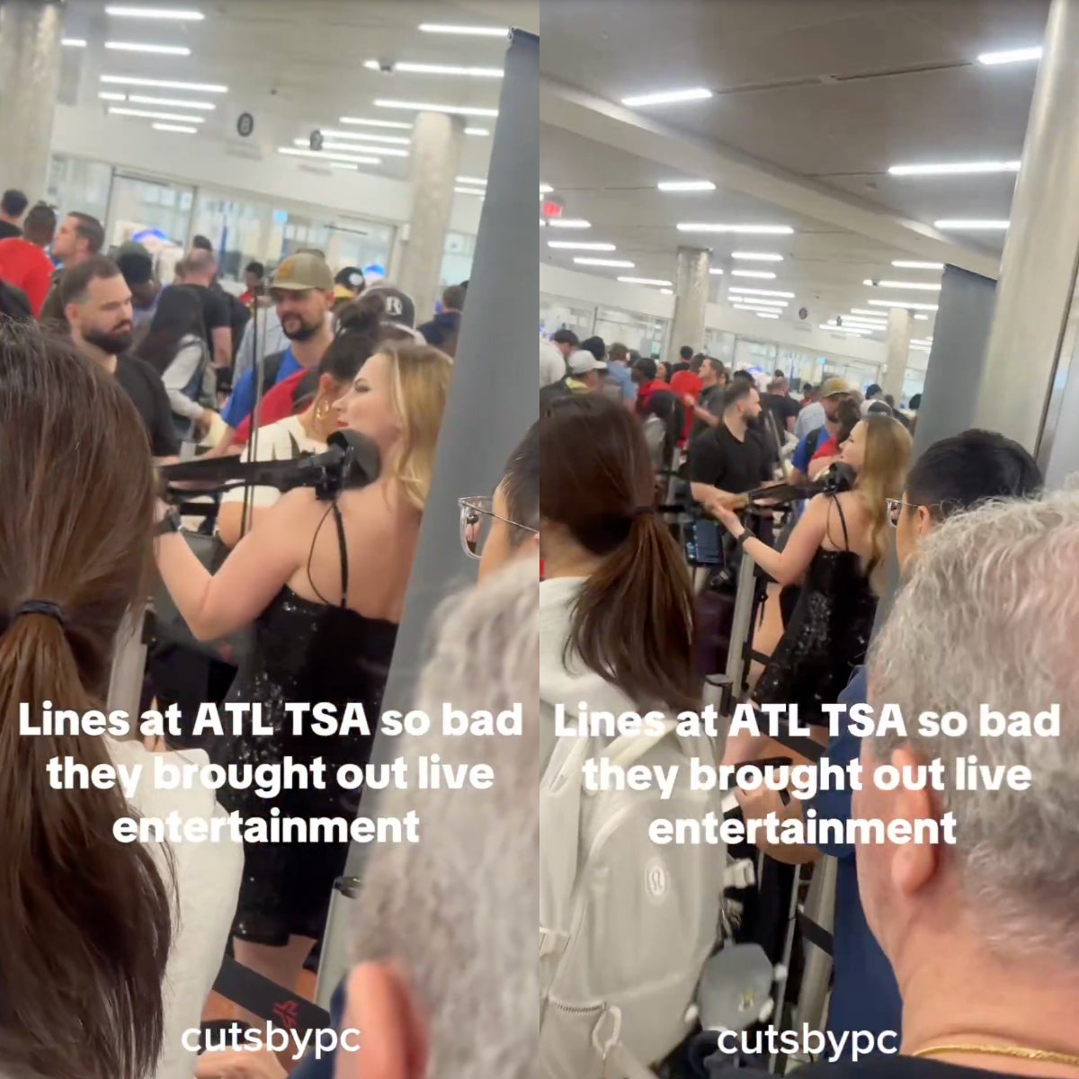 Viral video shows violinist entertaining Atlanta airport’s weary travelers with live music amid 3-hour lines at TSA