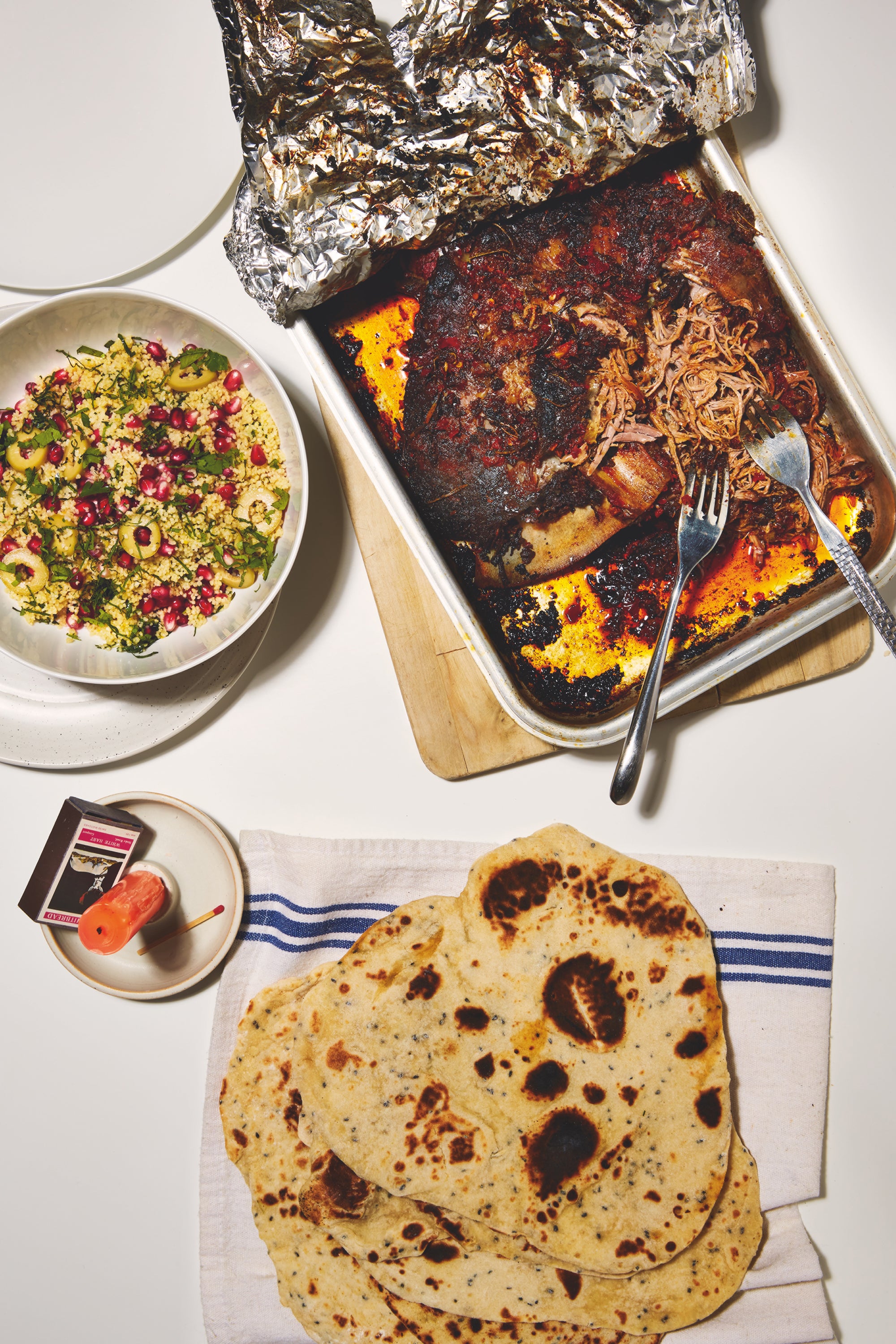 The fusion roast in action, with slow-cooked lamb given depth and warmth through North African spice