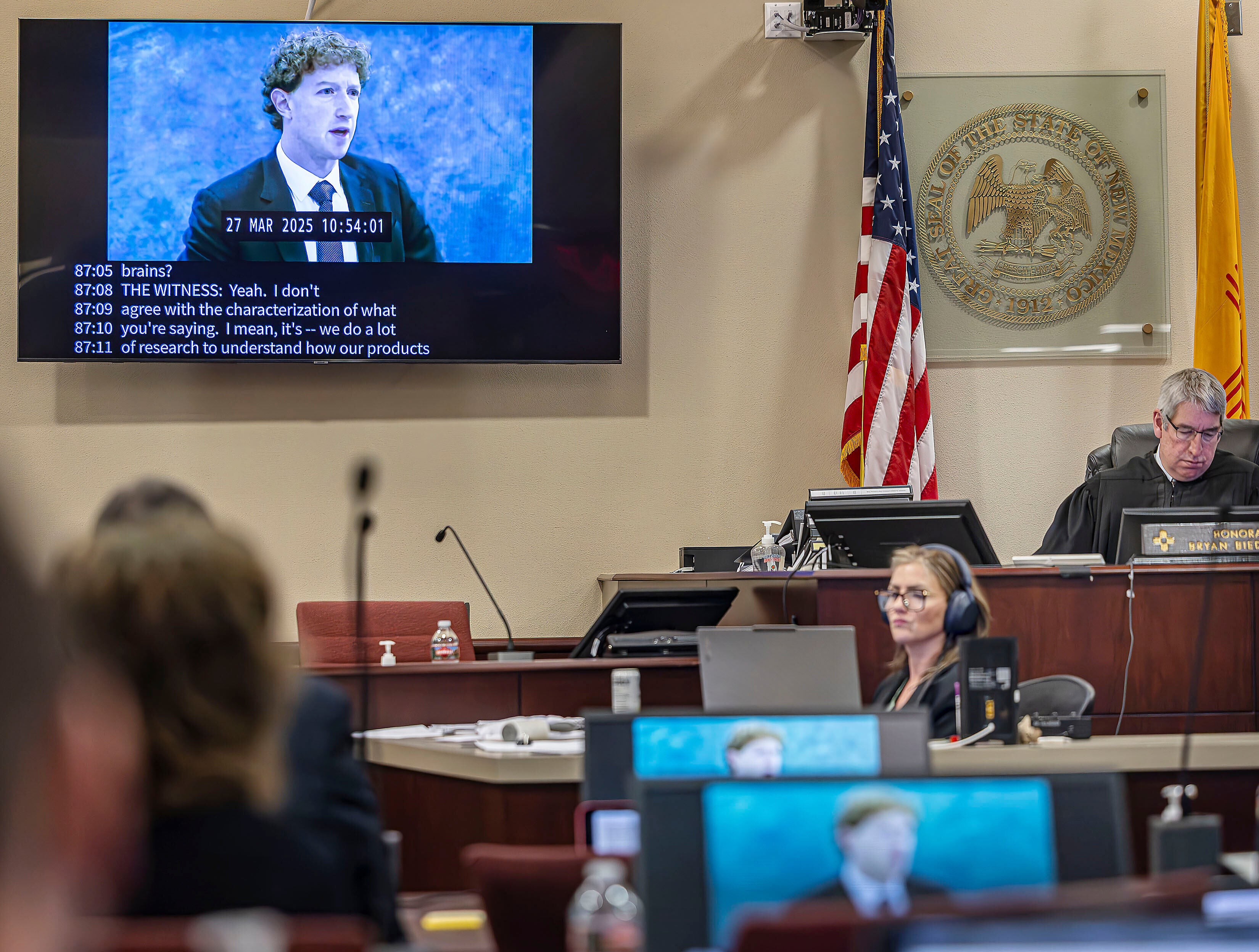 Lawyers played clips from Meta Founder and CEO Mark Zuckerberg's deposition