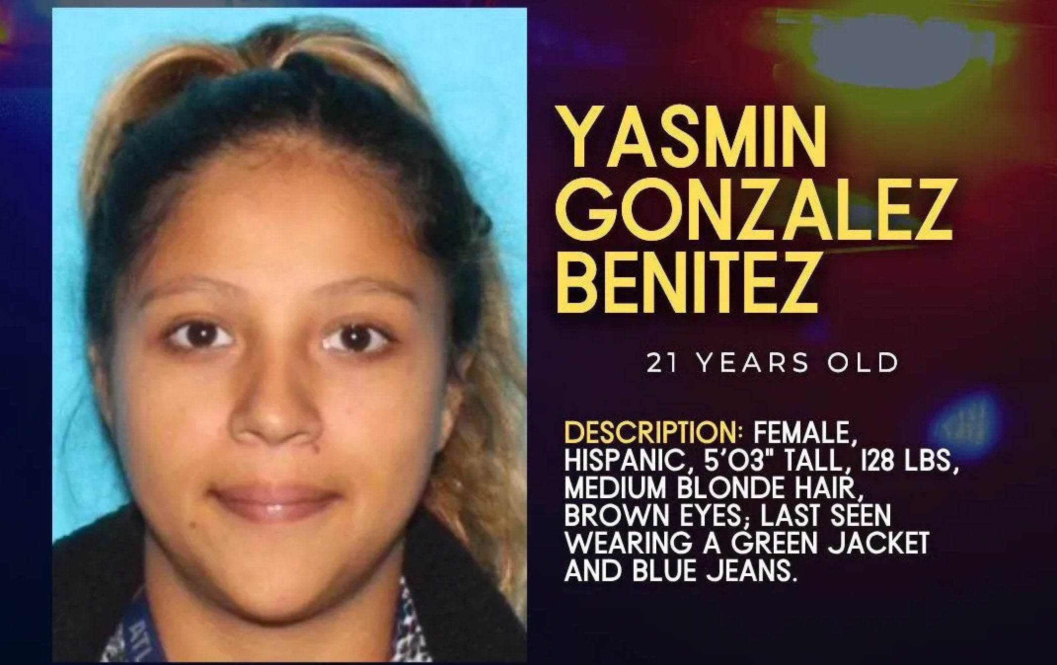Yasmin Gonzalez Benitez, 21, has been missing since March 15, aft she allegedly near her Santa Ana location to sojourn family successful Tijuana, Mexico