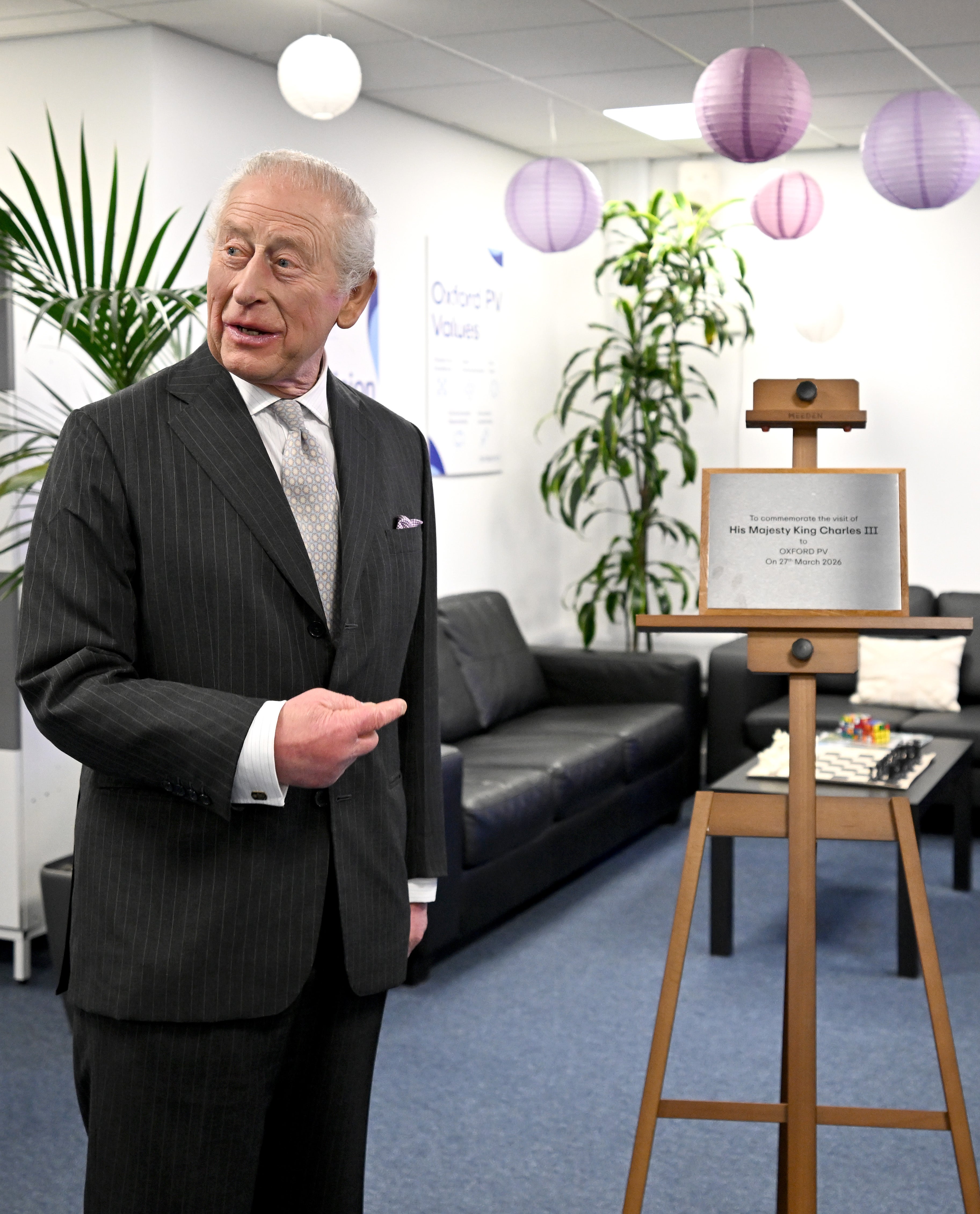 King Charles suffers ‘disaster’ at plaque unveiling as he hails work of solar panel firm in Oxford