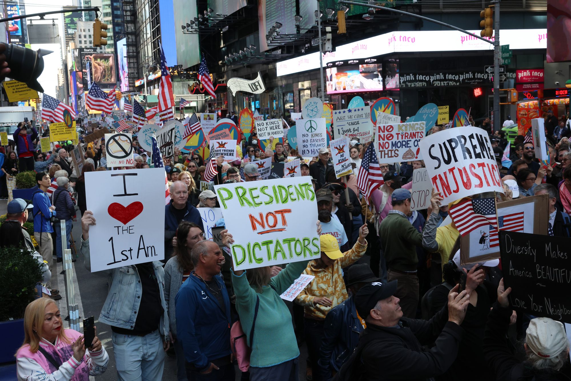 Trump has denied that he is acting arsenic a king, telling reporters past October, ‘I activity my a** disconnected to make our state great’