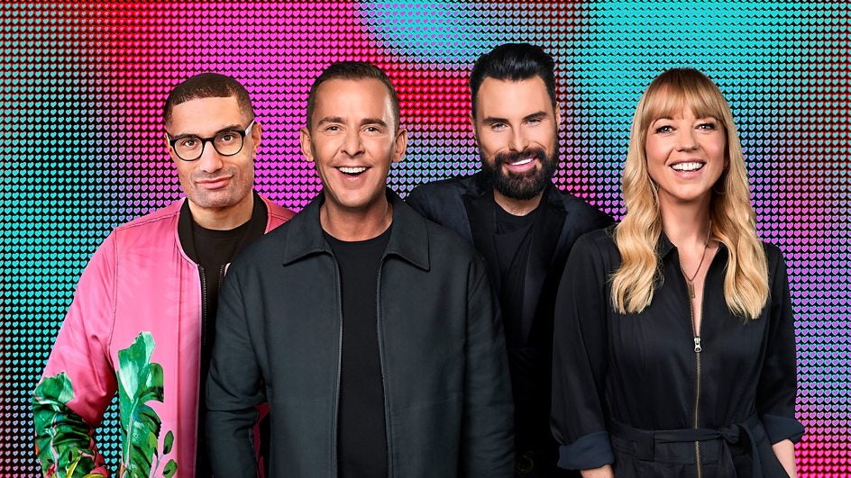 Richie Anderson, Scott Mills, Rylan Clark e Sara Cox comentaram anteriormente o Eurovision juntos