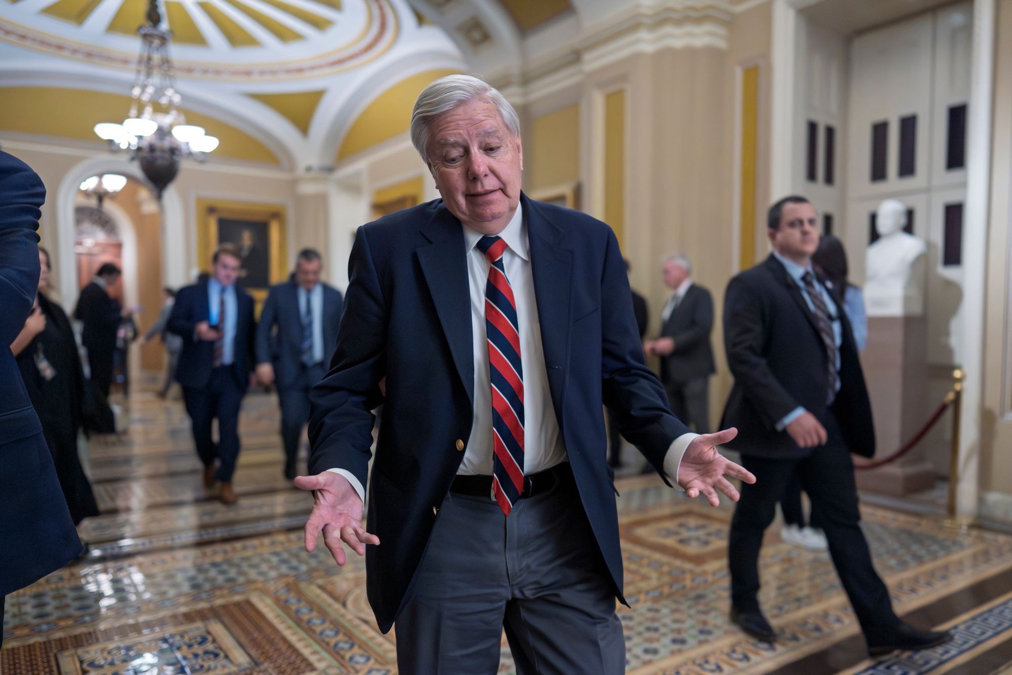 Lindsey Graham seen holding Disney-themed bubble wand despite claiming theme park visit was during business trip