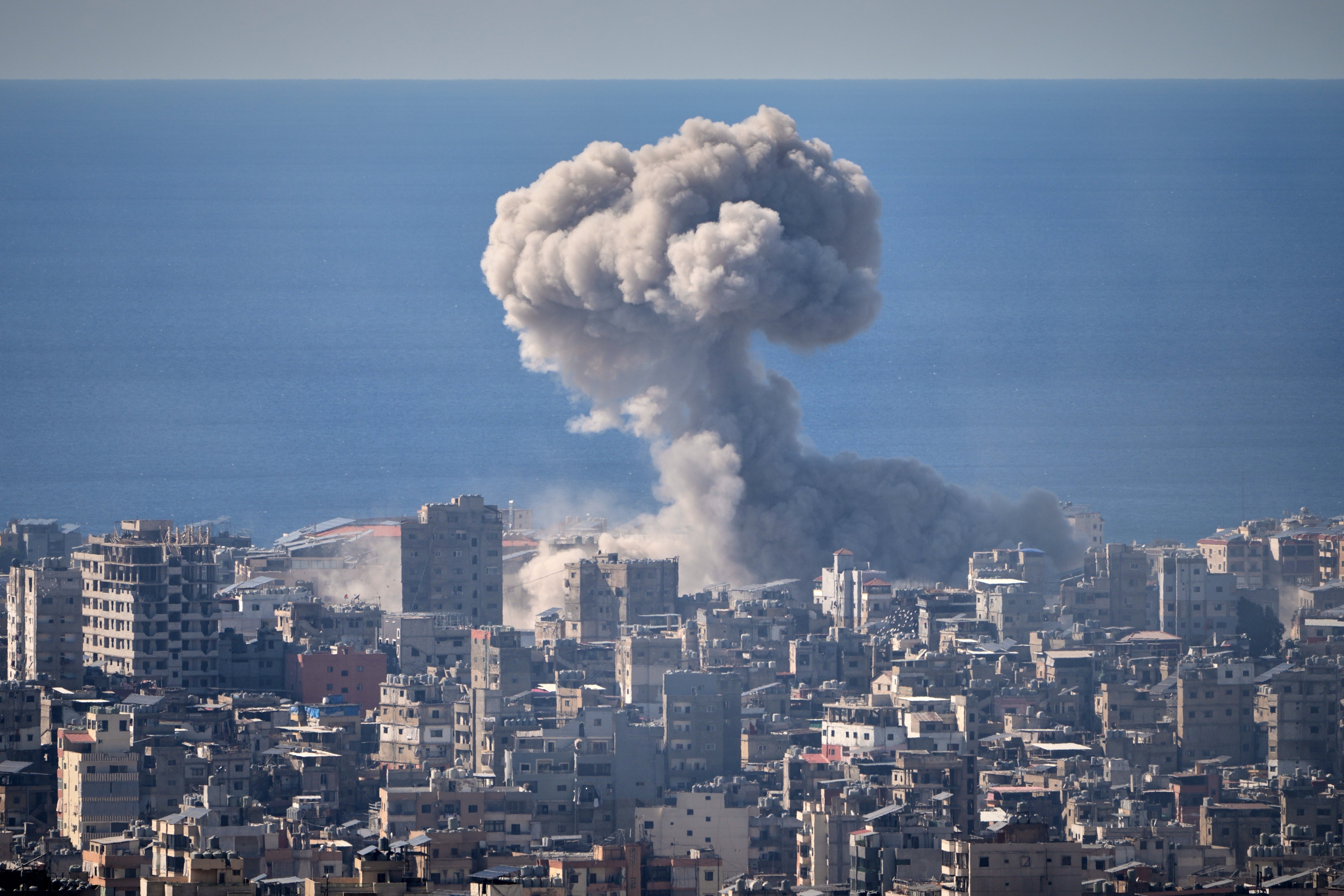 Smoke rises from an Israeli airstrike successful Dahiyeh, Beirut's confederate suburbs, March 9, 2026. (AP Photo/Hassan Ammar, File)