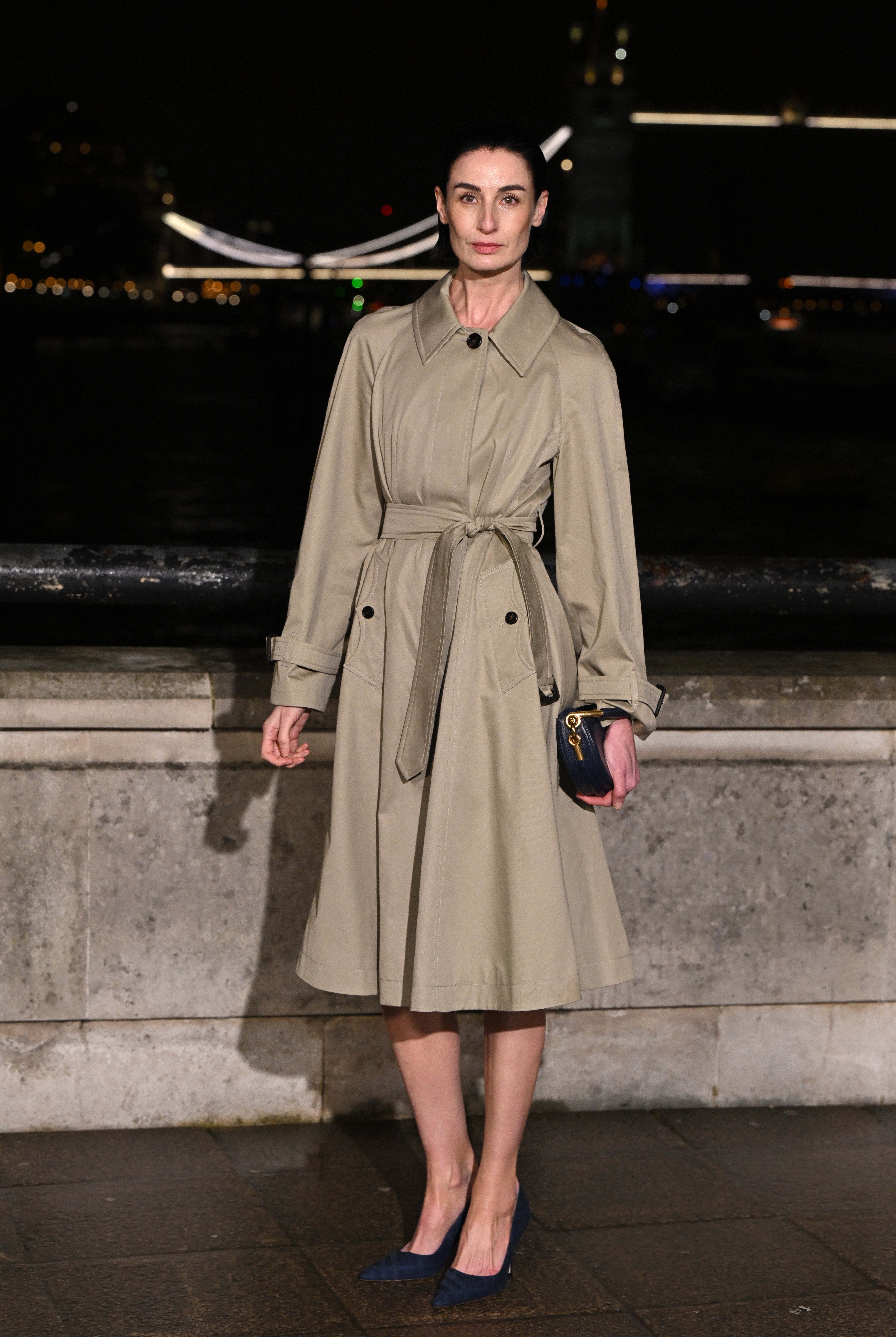 Supermodel Erin O’Connor wore a belted Burberry trench for the brand’s AW26 show