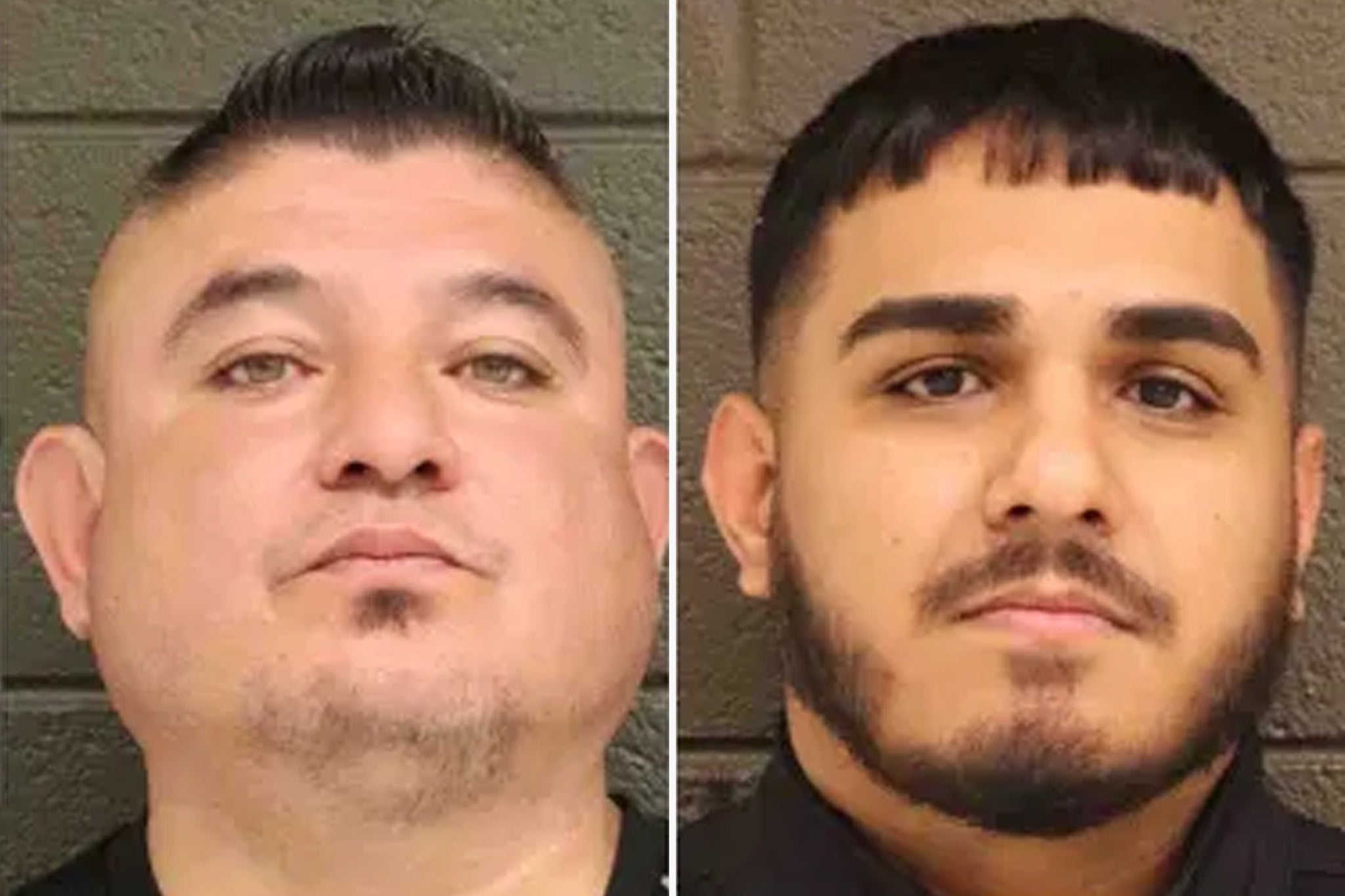 Cruz Soto (left) and Caleb Sanchez (right) were indicted connected charges related to usage of unit against a personification experiencing a intelligence wellness crisis