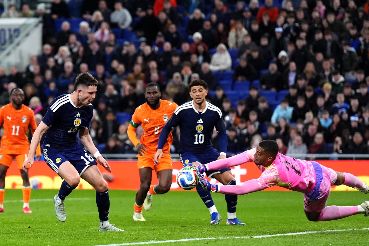 Scotland v Ivory Coast LIVE: Hosts hunting late equaliser after Pepe gave visitors early lead