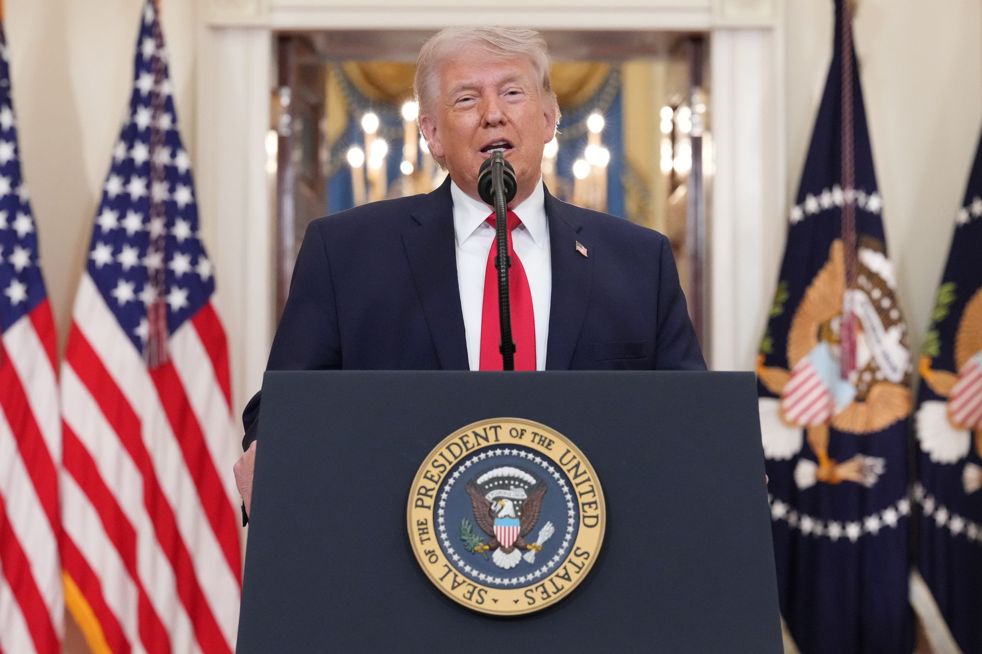 In a 20-minute reside from nan White House, President Donald Trump offered nary caller specifications to a federation wary of his reasoning for going to warfare pinch Iran.