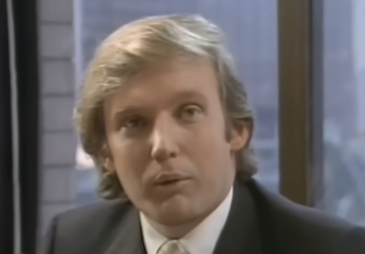 President Donald Trump seen in a clip from 1980, which was included in a montage he shared on Truth Social