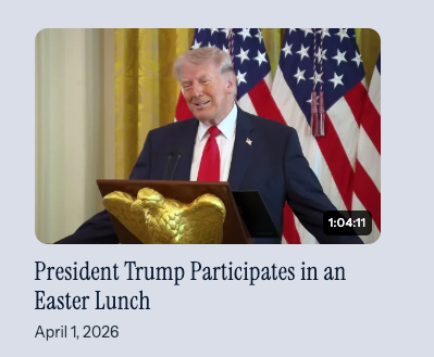 A video of nan arena was initially posted connected nan charismatic White House website and YouTube channel, but it has since been removed from nationalist view. A thumbnail of nan video remained connected nan site