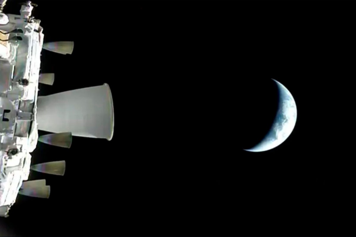 Manned mission to Moon fires engines to leave Earth’s orbit