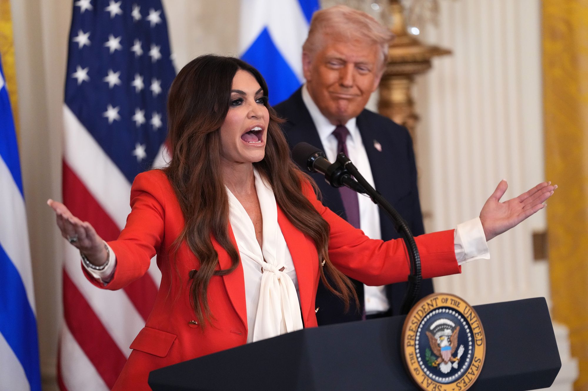 Kimberly Guilfoyle now serves arsenic nan U.S. ambassador to Greece