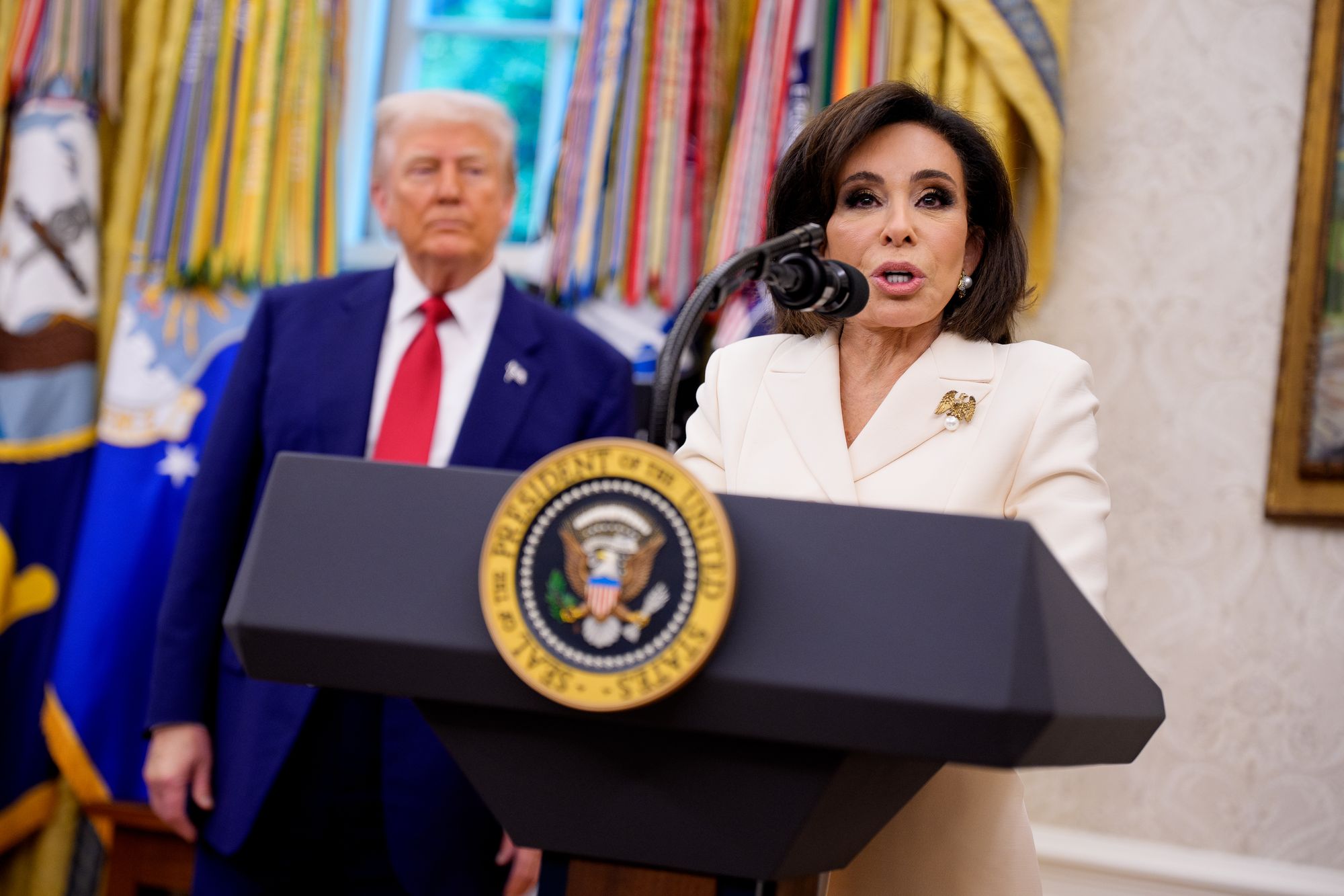 Jeanine Pirro, a erstwhile Fox News big and judge, was tapped to lead nan U.S. Attorney's Office successful Washington, D.C., past year