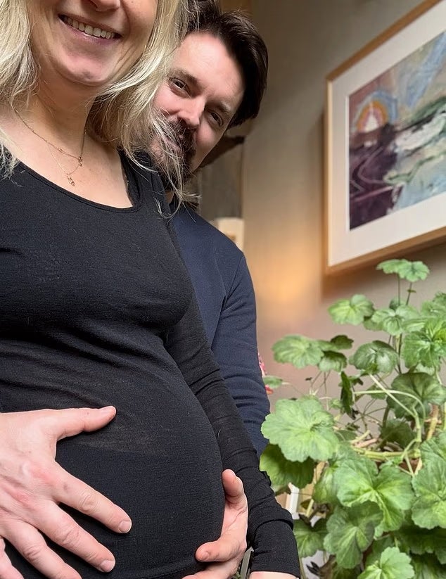 Sienna Miller's sister Savannah revealed on Instagram in March that she is pregnant with her first child with new husband, James Whewell, aged 47