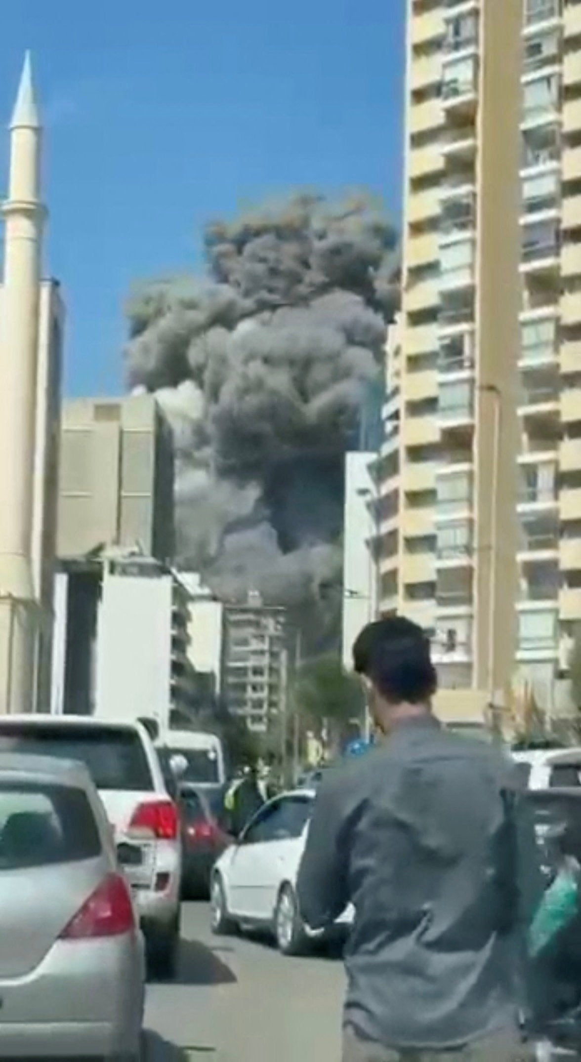 Smoke rises pursuing an Israeli onslaught successful Beirut, Lebanon, successful this surface drawback obtained from a societal media video released connected 8 April