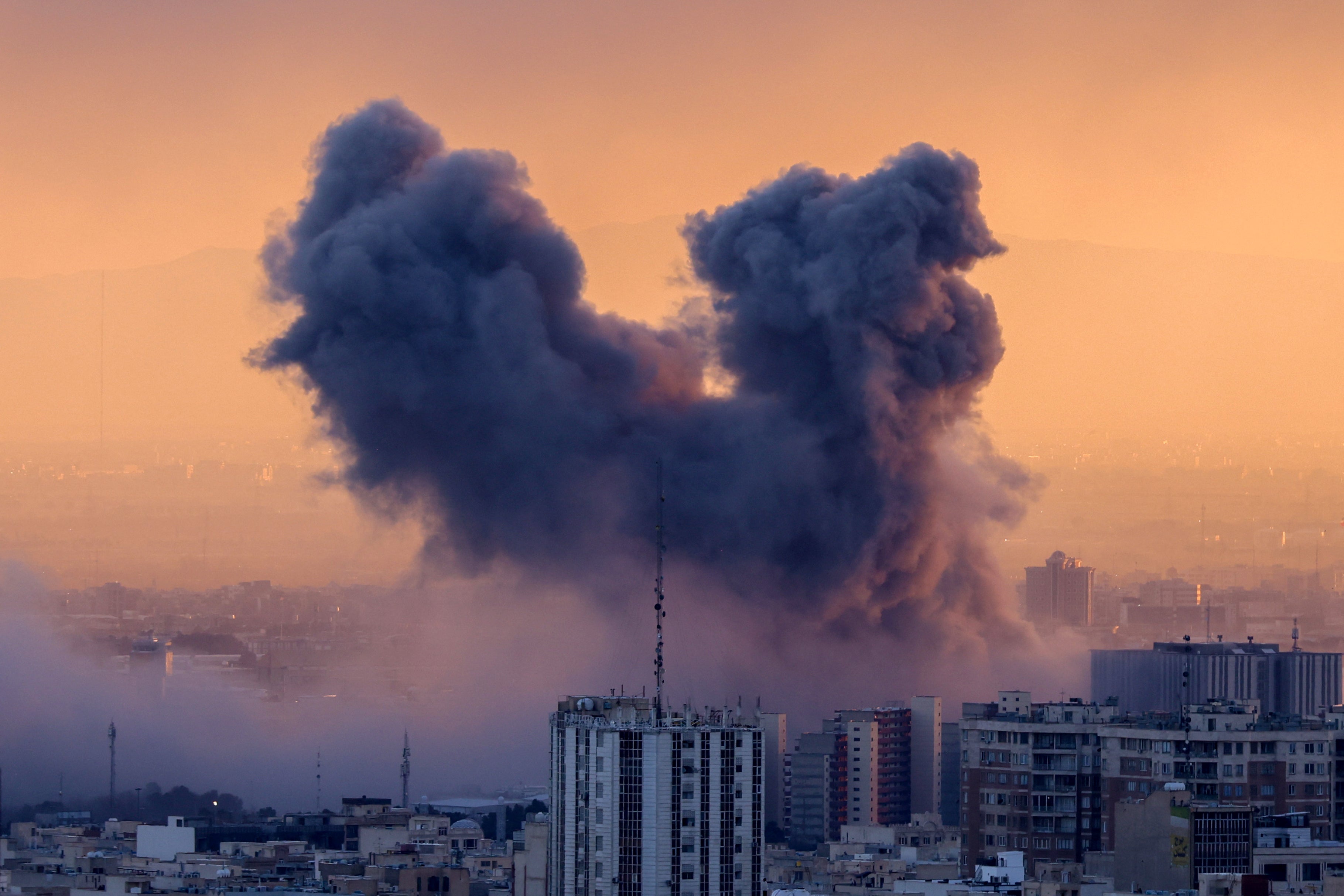 A plume of fume rises aft a onslaught connected nan Iranian superior Tehran, connected 3 March