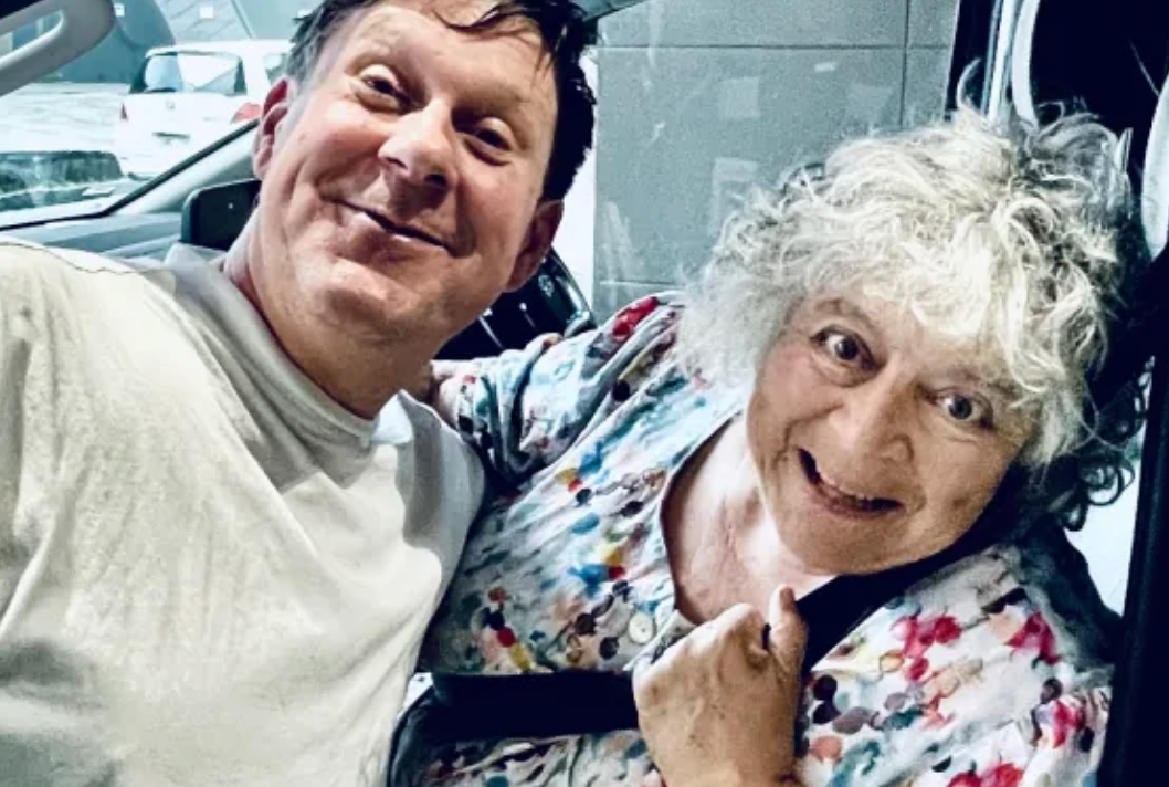 Simon Draper with his friend and collaborator Miriam Margolyes