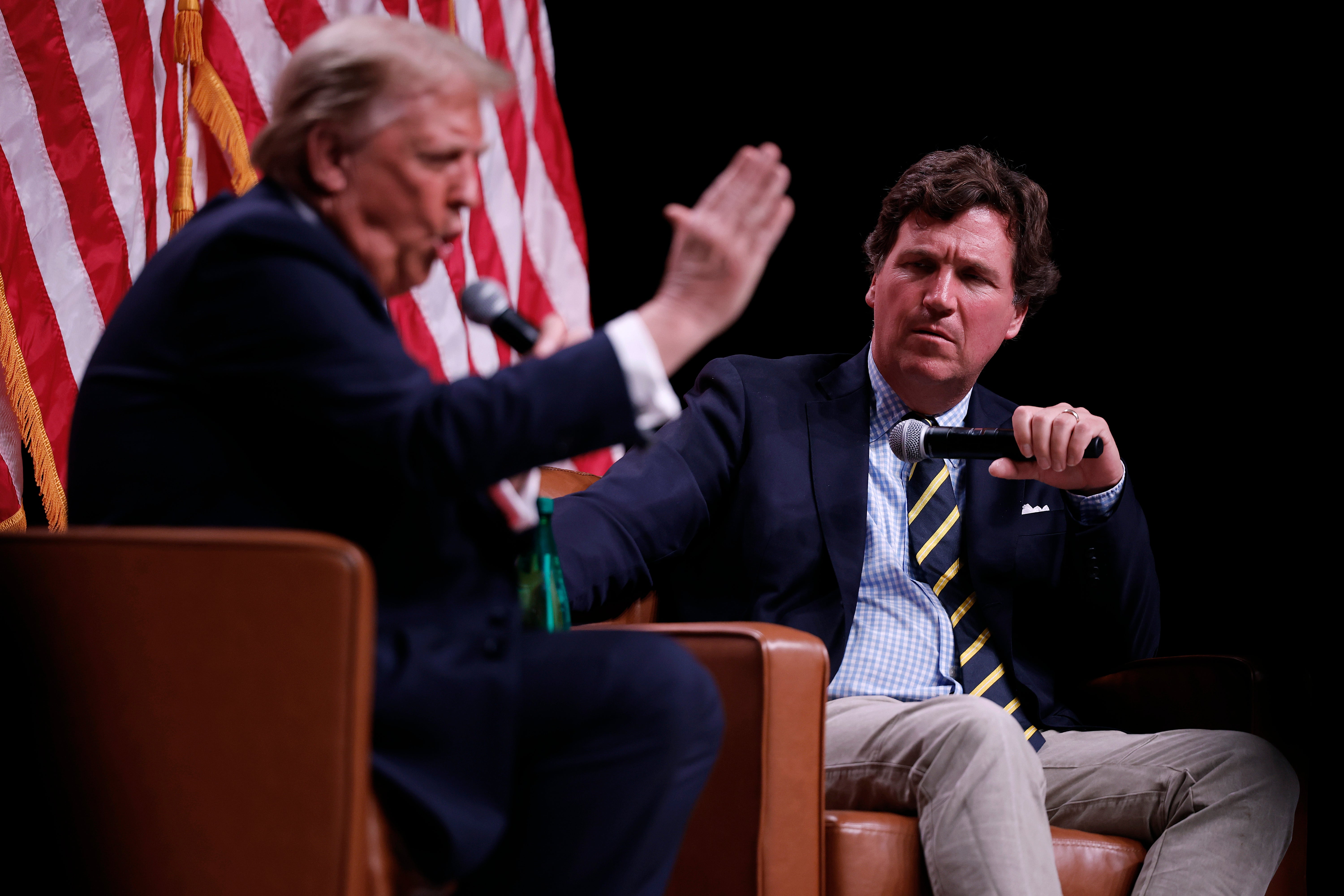 Tucker Carlson has called Donald Trump a ‘slave’ who ‘can’t make his own decisions,’ in the latest escalation of the feud between the two former allies
