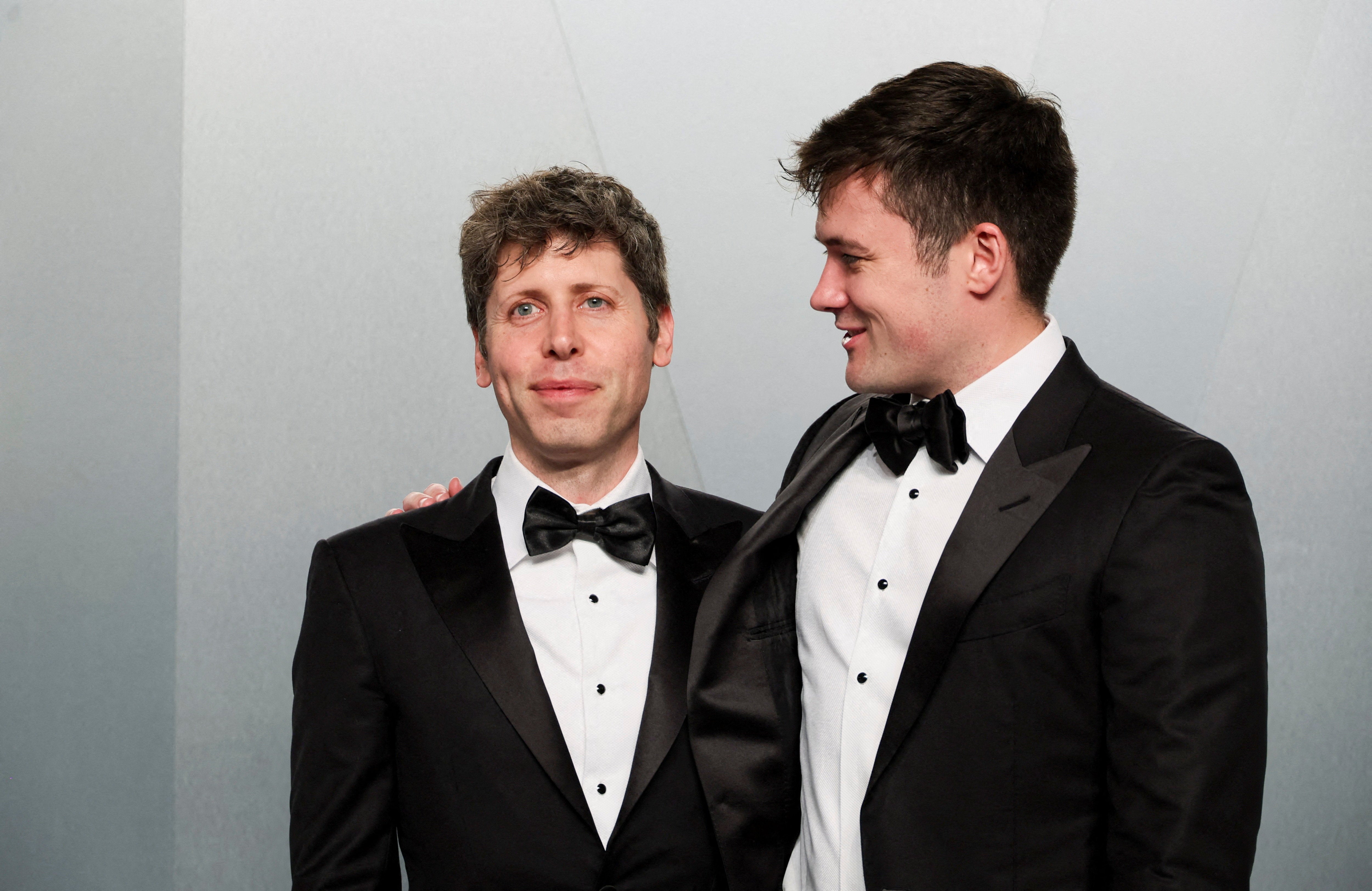 Altman pictured with his husband Oliver Mulheri