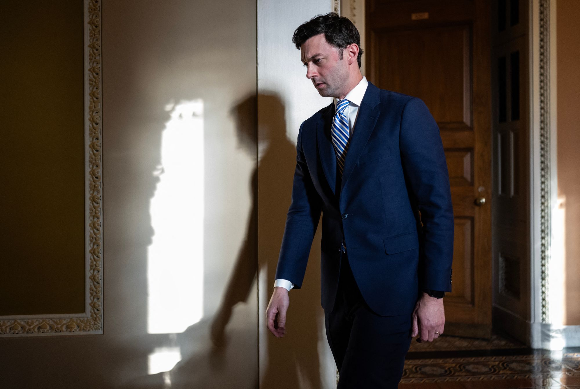 Senator Jon Ossoff (D-Ga.) is nan only incumbent Democrat moving for re-election successful a authorities Donald Trump won successful 2024. But he leads successful polls against each Republican successful nan race.