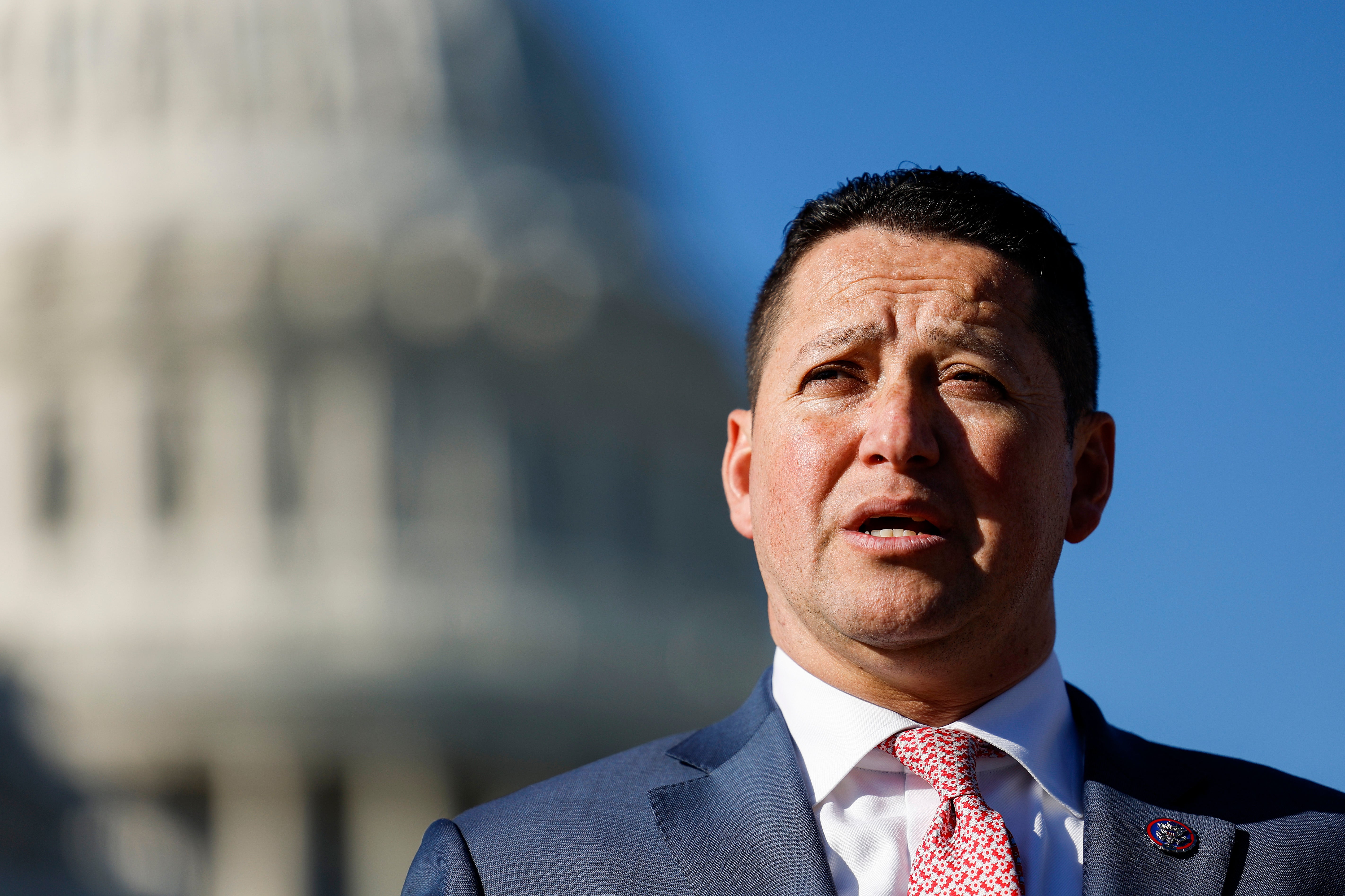 Johnson refused to say Rep. Tony Gonzales should resign.