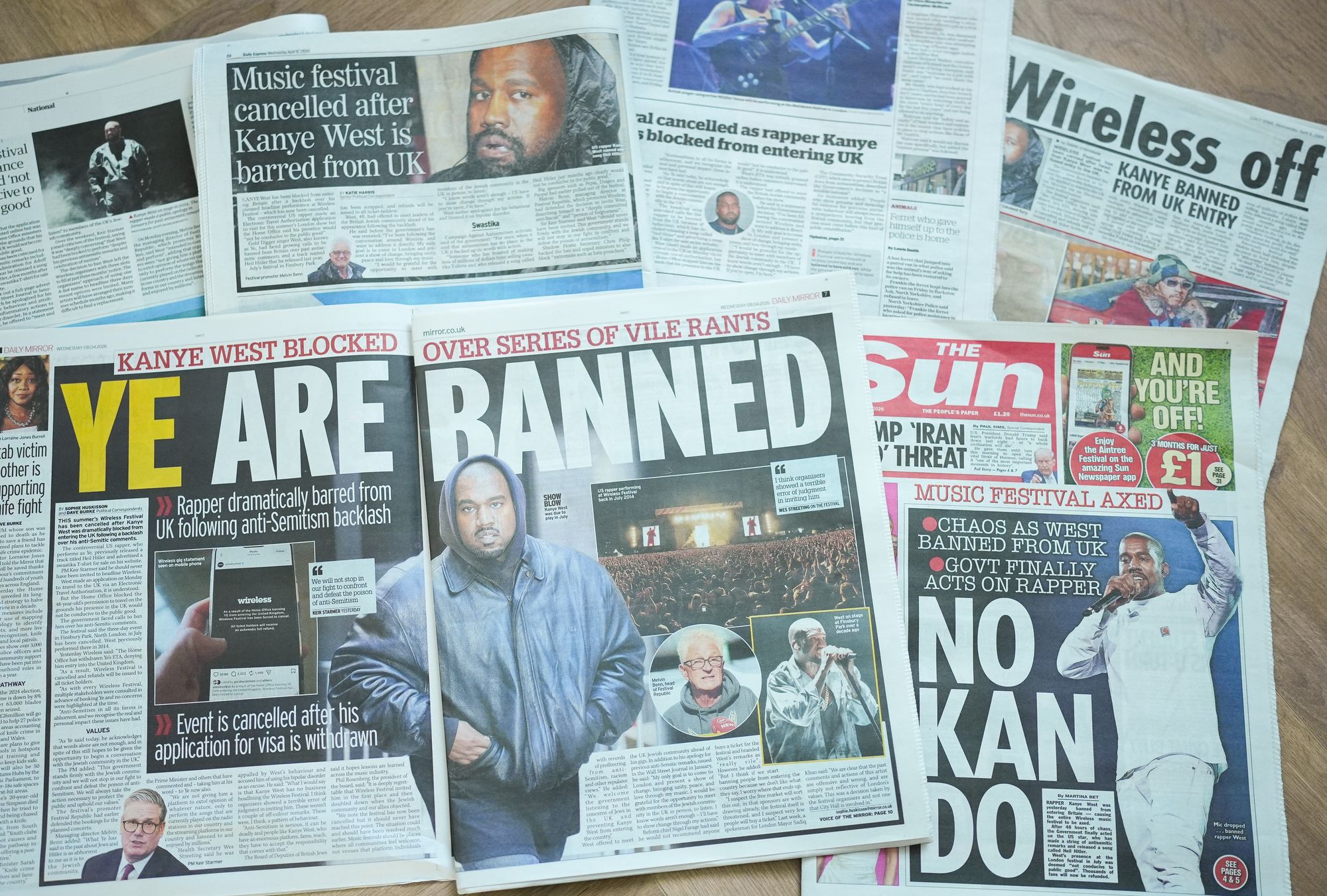 The Wireless festival was cancelled after the Home Office withdrew West’s Electronic Travel Authorisation (ETA), denying him entry to the UK