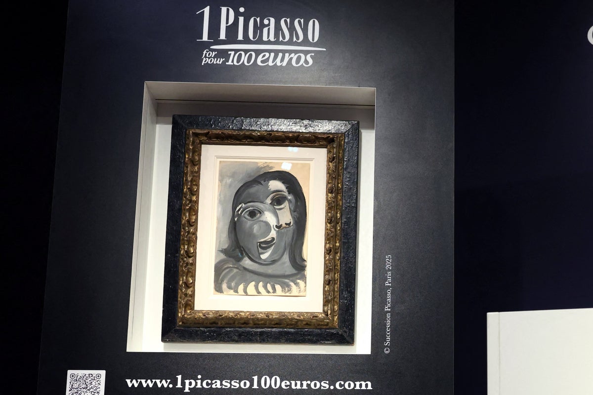 French man wins 1m Picasso after buying 100 ticket in charity raffle
