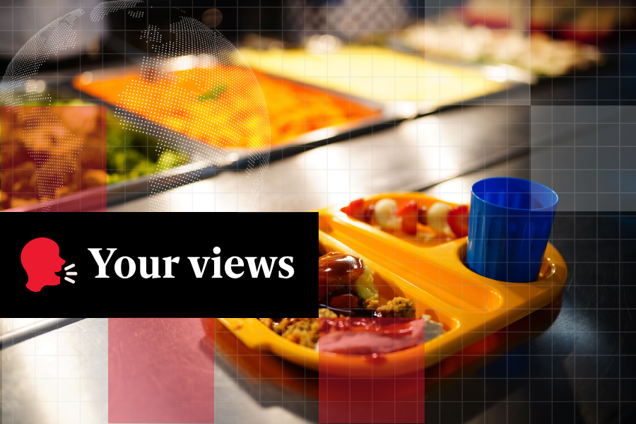 Readers compare ‘stodgy’ UK school food with France and Spain