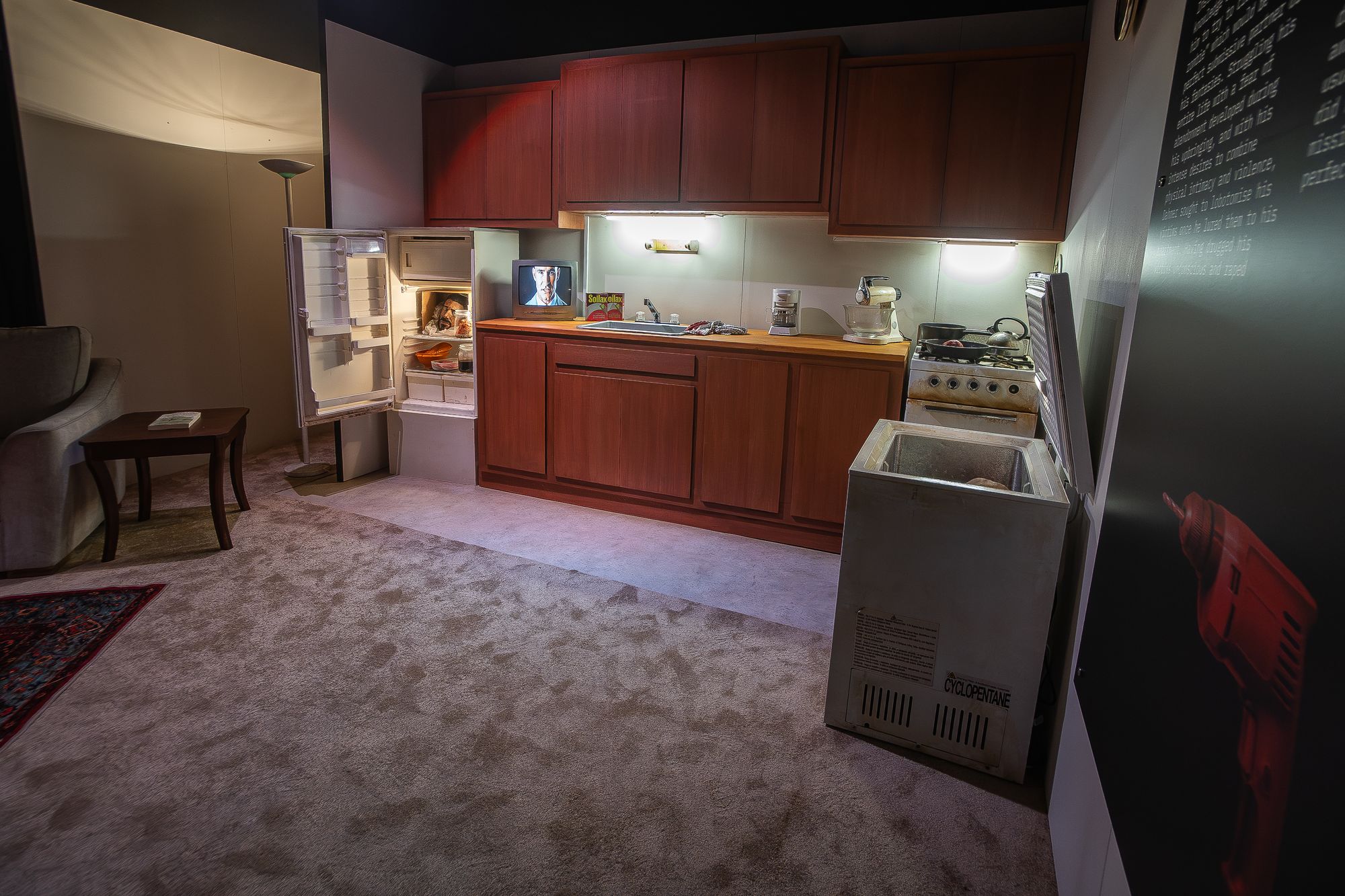 One of nan astir shocking scenes was conscionable done different curtain and into nan reconstruction of Jeffrey Dahmer’s kitchen