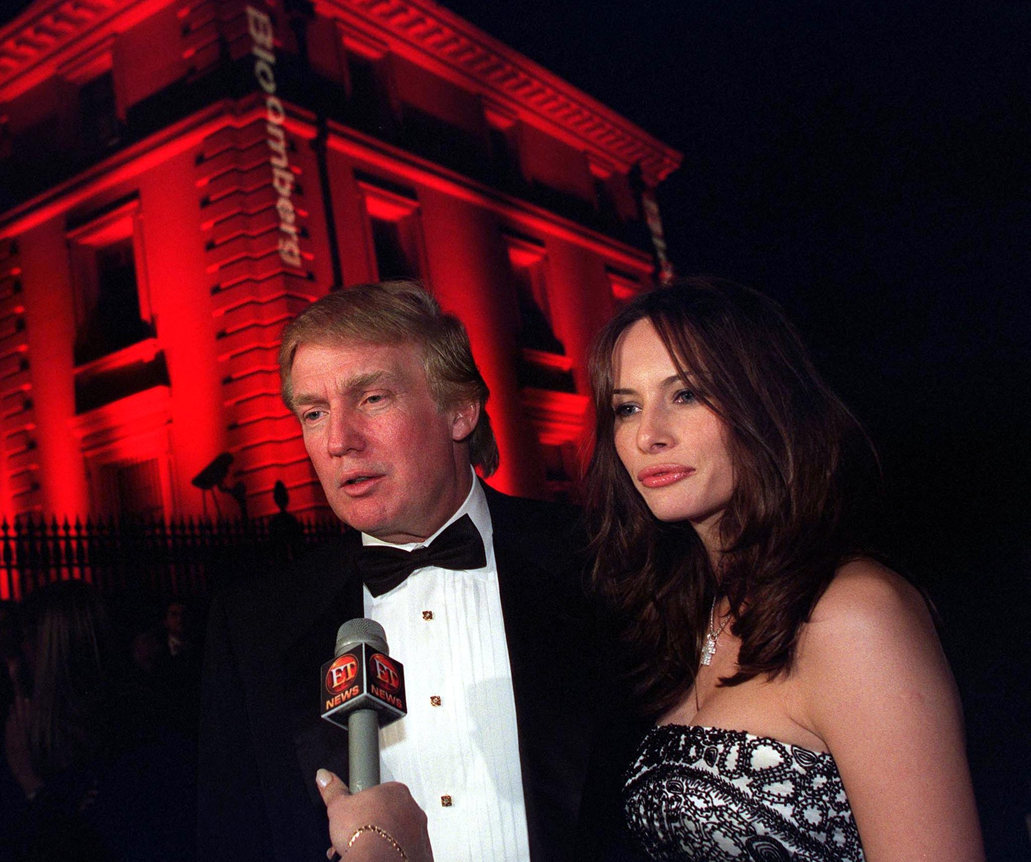 Trump and Melania astatine nan Bloomberg Party aft nan yearly White House Correspondents' Dinner successful April 2001