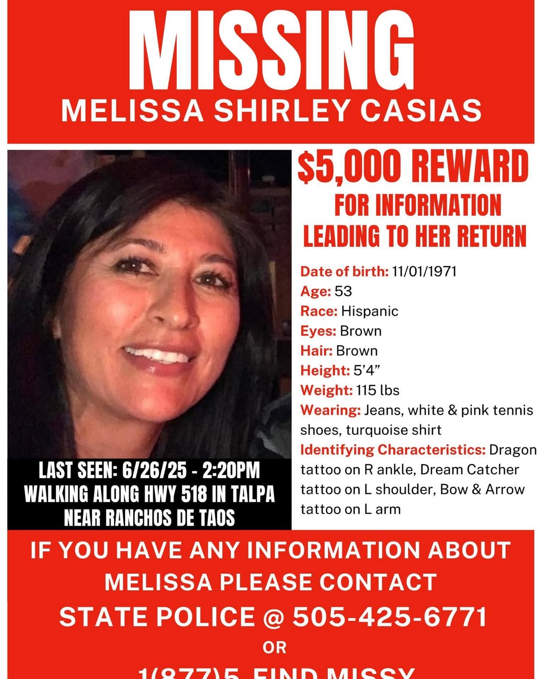 Melissa Casias worked astatine nan Los Alamos National Laboratory, nan tract of nan US government’s top-secret Manhattan Project successful World War II. She hasn’t been seen since June 26, 2025