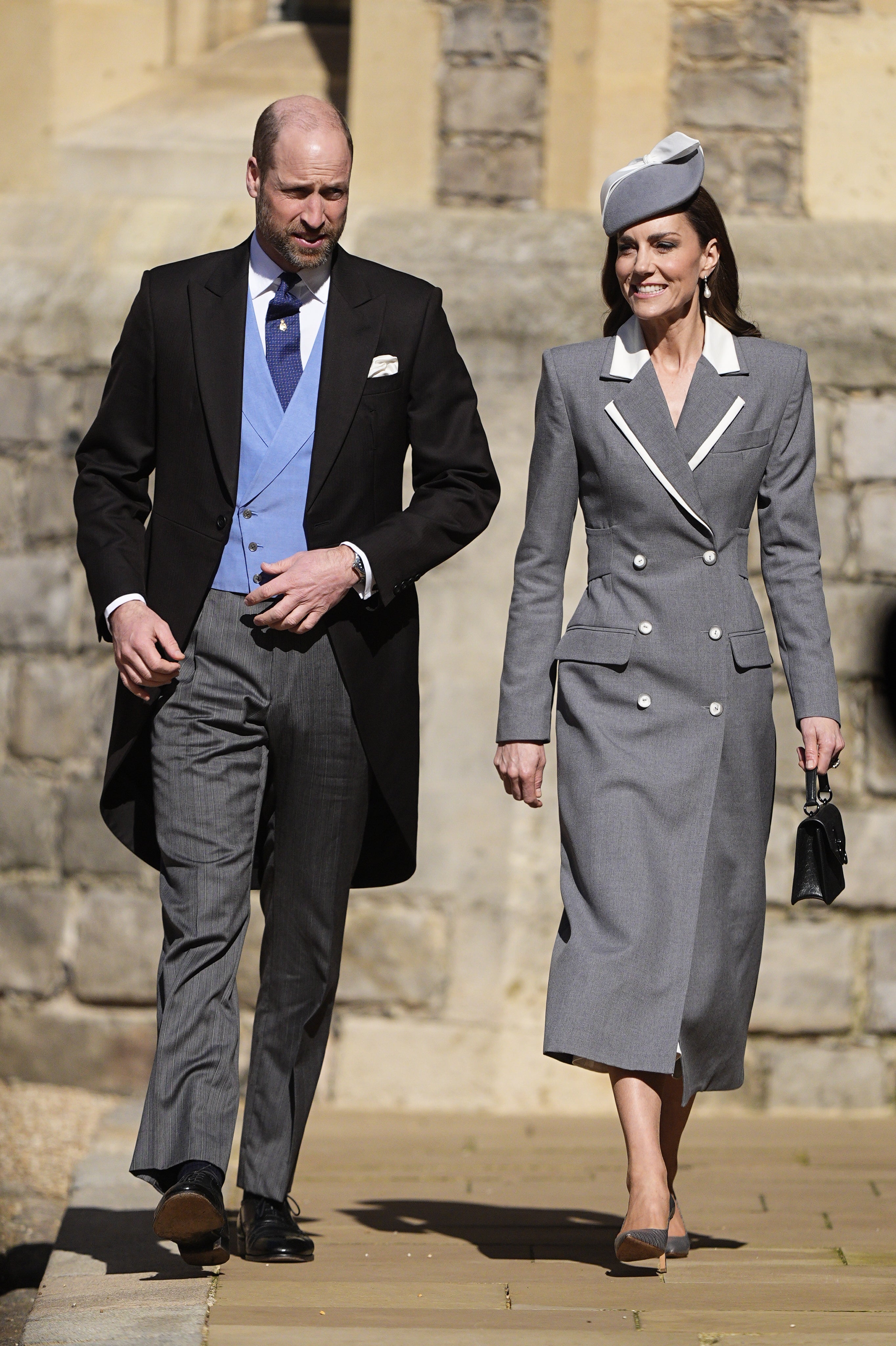 The Prince and Princess of Wales during the ceremonial welcome for President of Nigeria.