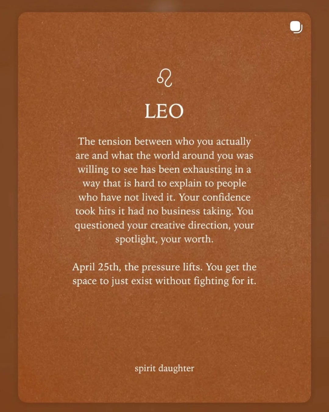 Meghan’s other post spoke about the ‘tension’ between who the Leo star sign is truly and what everyone else is ‘willing to perceive’