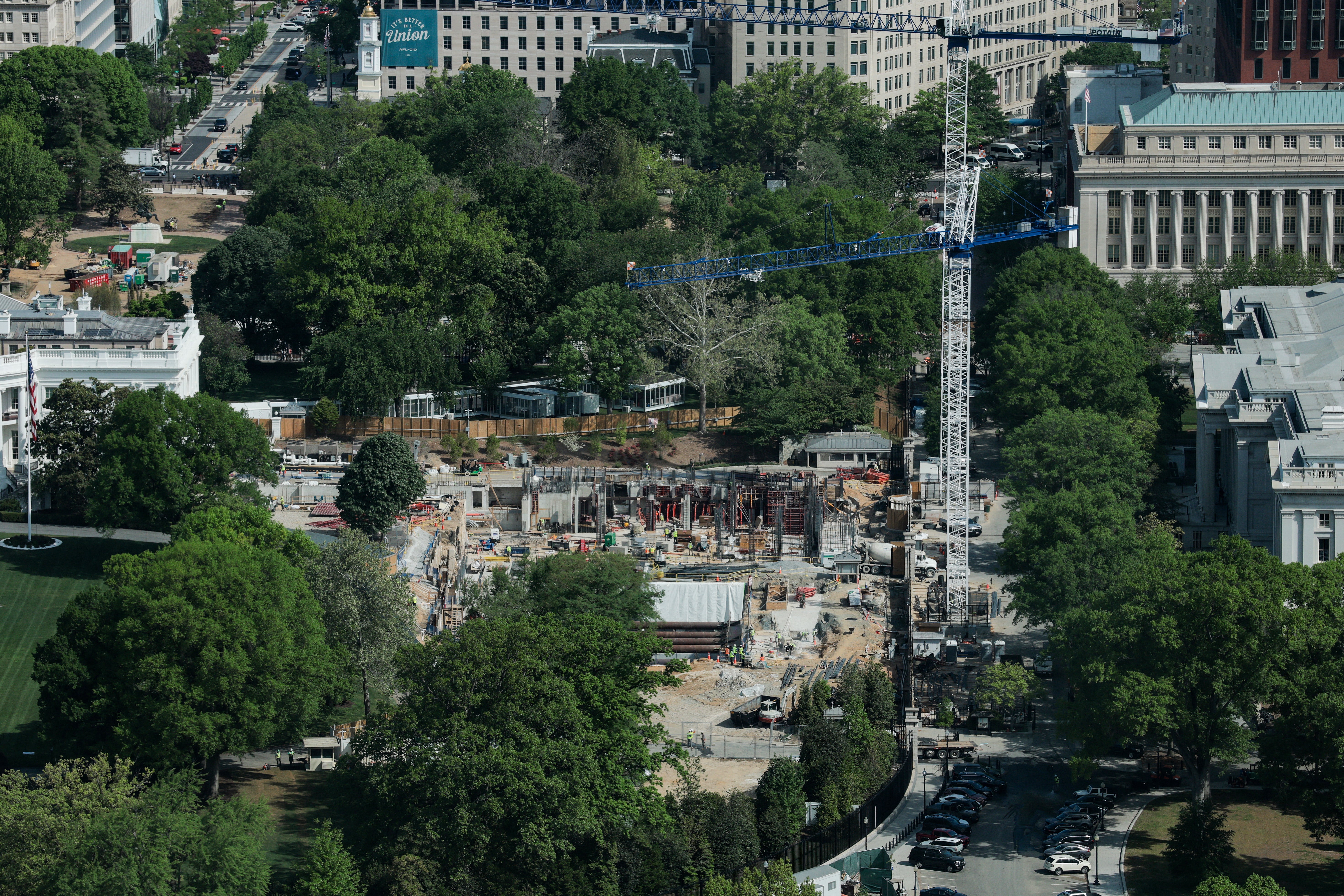 The White House's East Wing has been demolished but building connected Donald Trump's planned ballroom was halted by a judge earlier this month