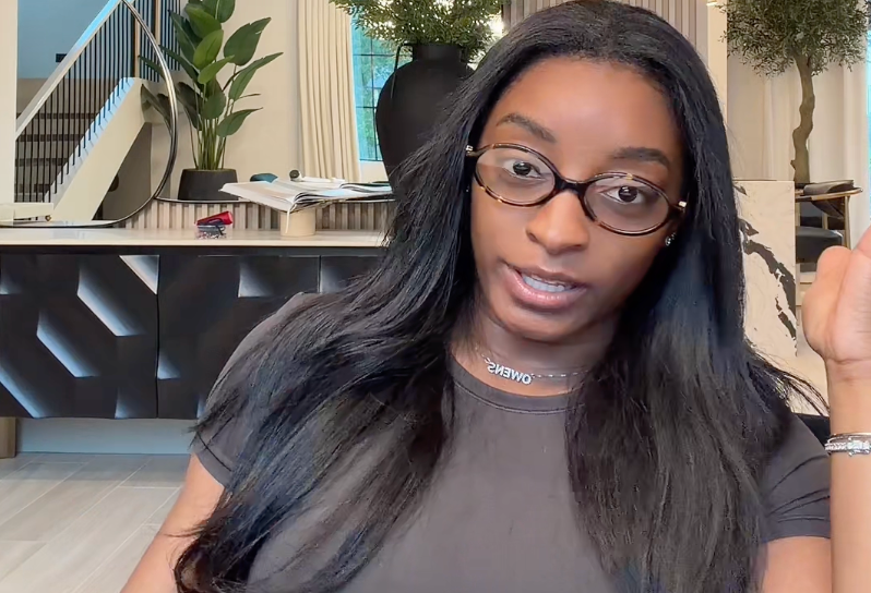 Biles joked that she will be ‘staying inside for the foreseeable future’