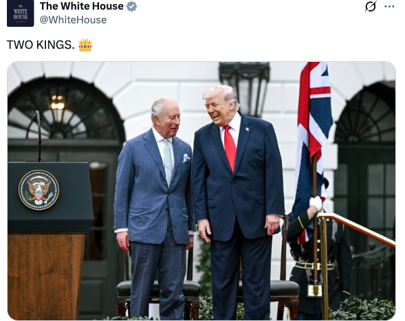 White House Calls Trump And Charles ‘two Kings’ As Monarch Makes Checks And Balances Plea To Congress