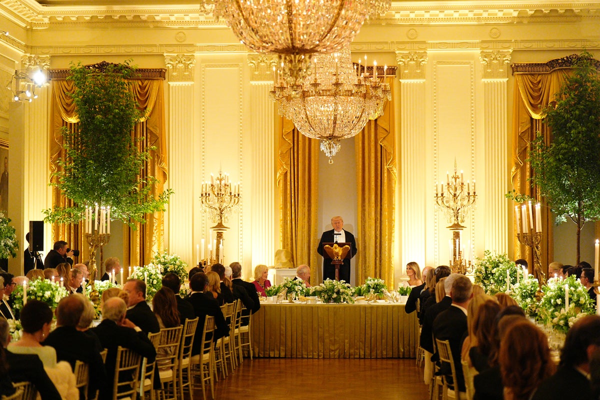 Fox News host and Apple CEO among guests at King's state dinner