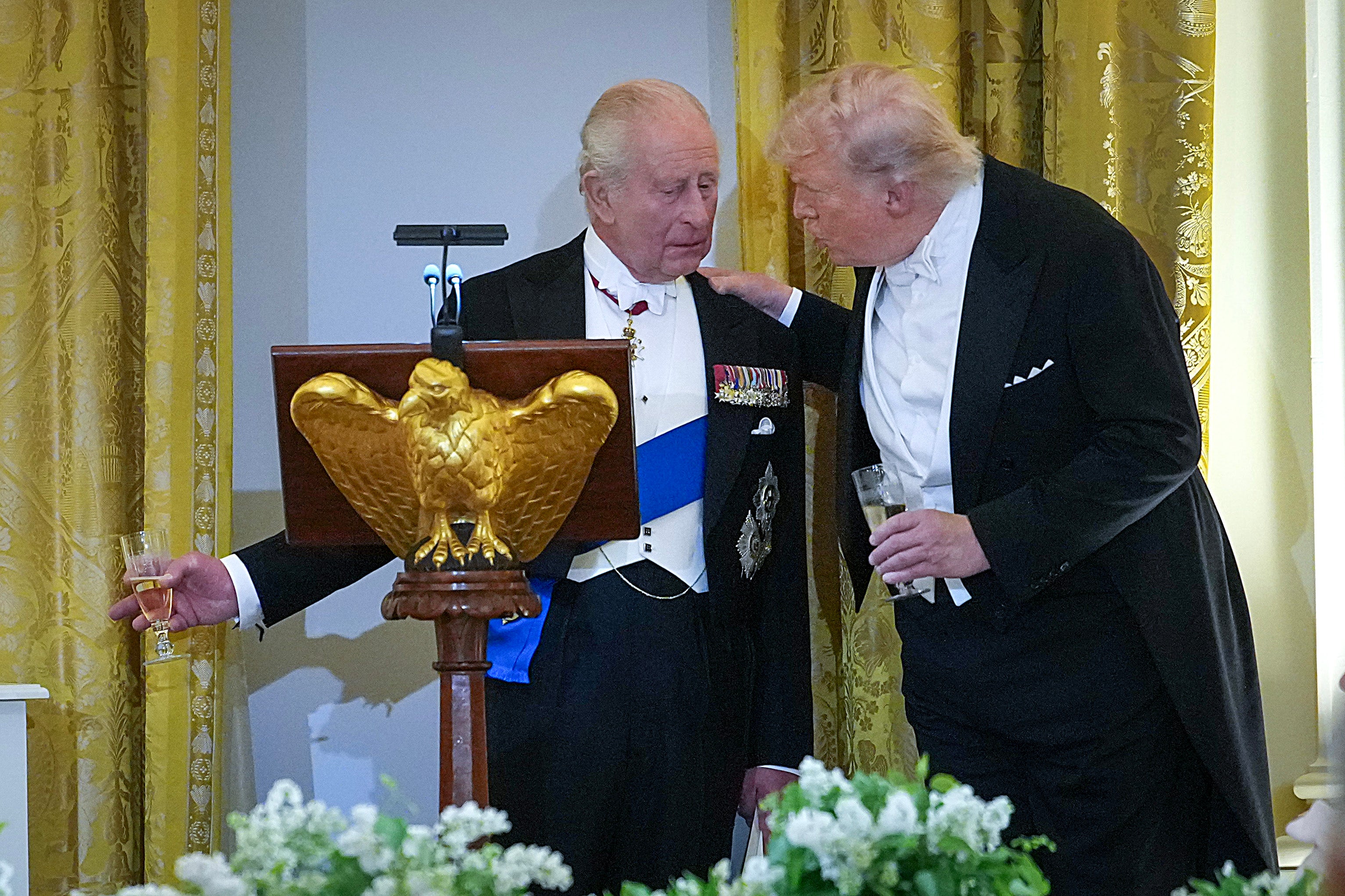 King Charles III made jokes astir Americans speaking French during his travel to nan White House this week