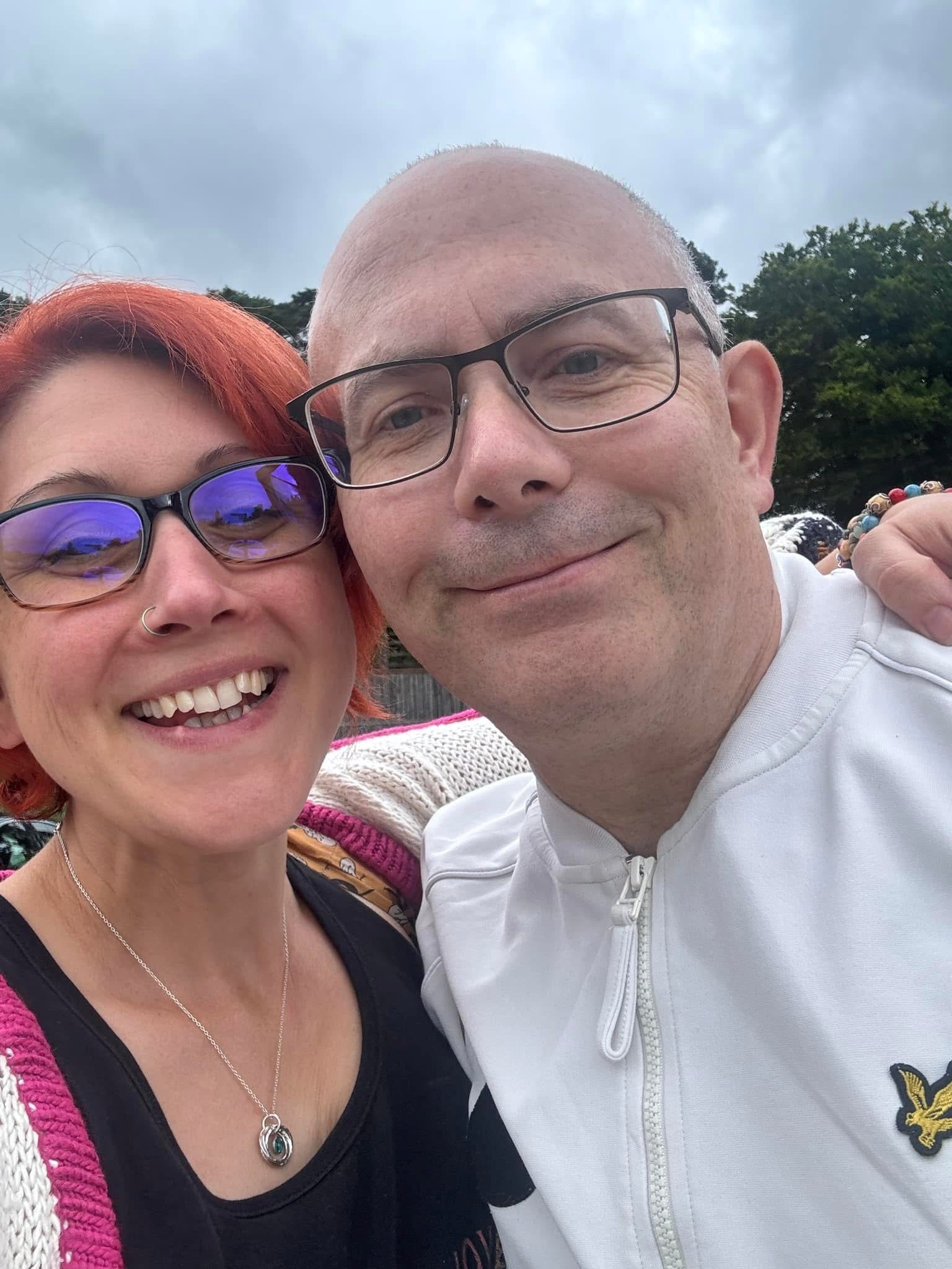 Jemma and Jon at Center Parcs after he started treatment