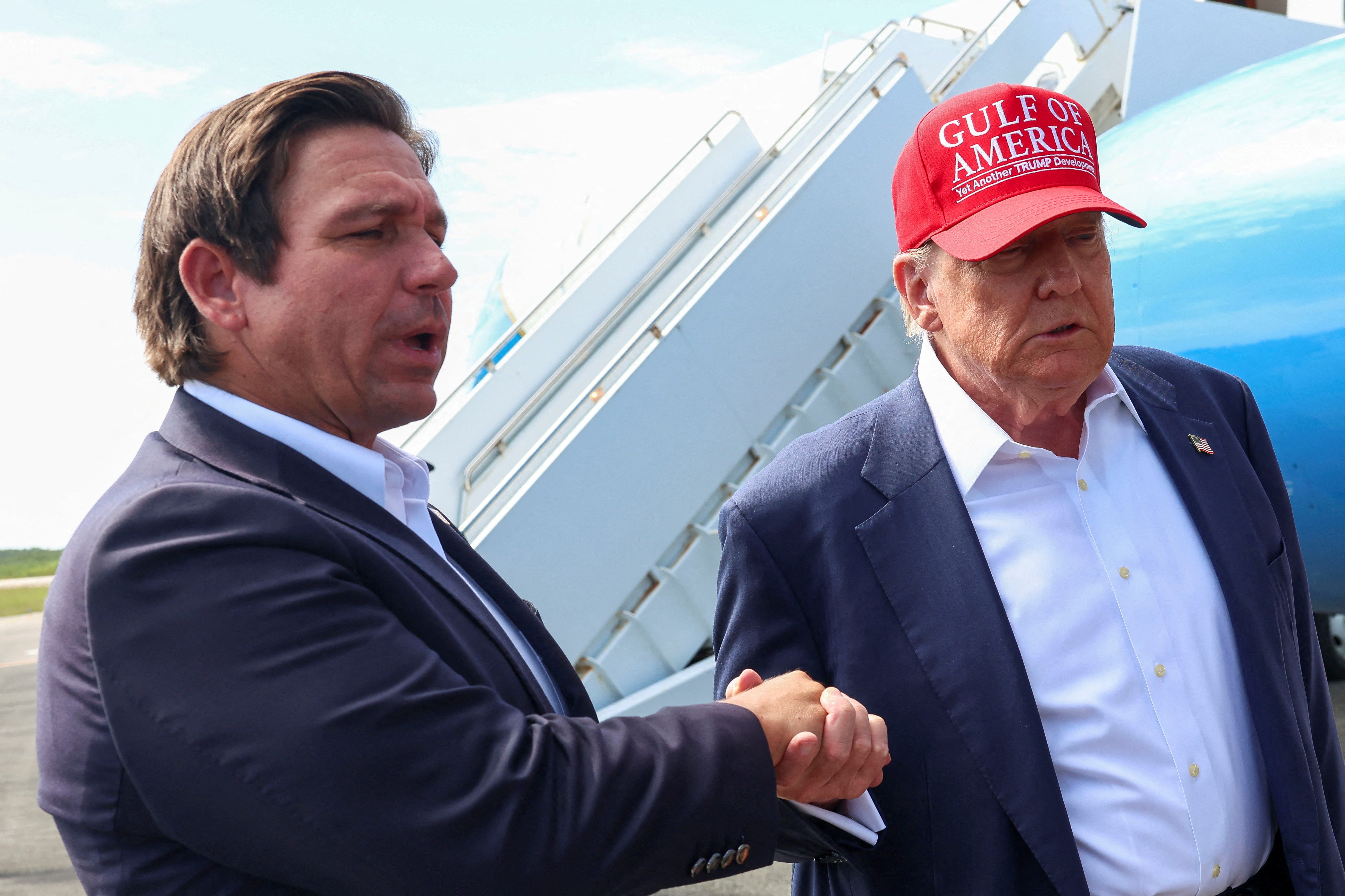 Florida Gov. Ron DeSantis delivered for President Donald Trump erstwhile he signed a caller representation that had 4 caller Republican-leaning districts.